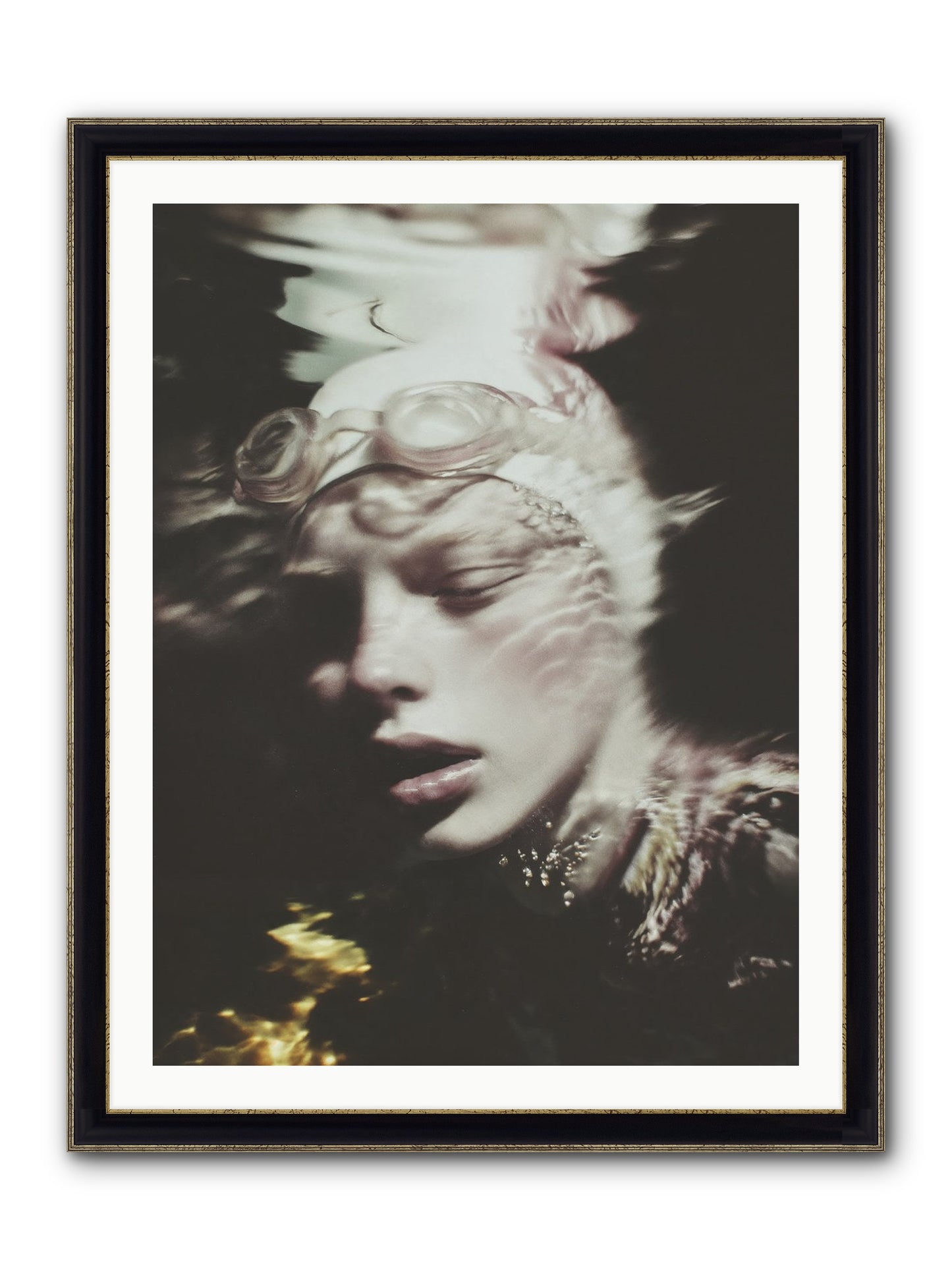 Moments Reclaimed Framed Print - Black & Gold 30x40