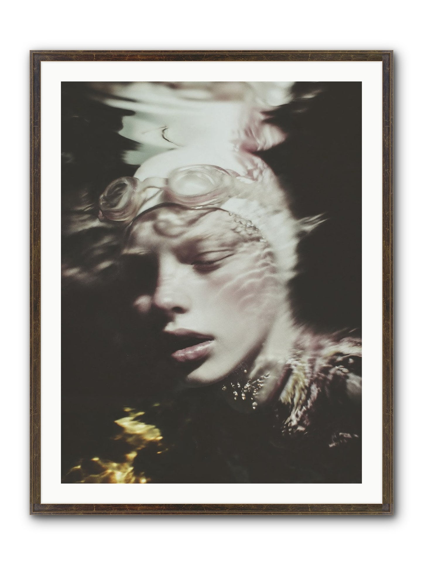 Moments Reclaimed Framed Print - Slimwoods Black/Gold 30x40