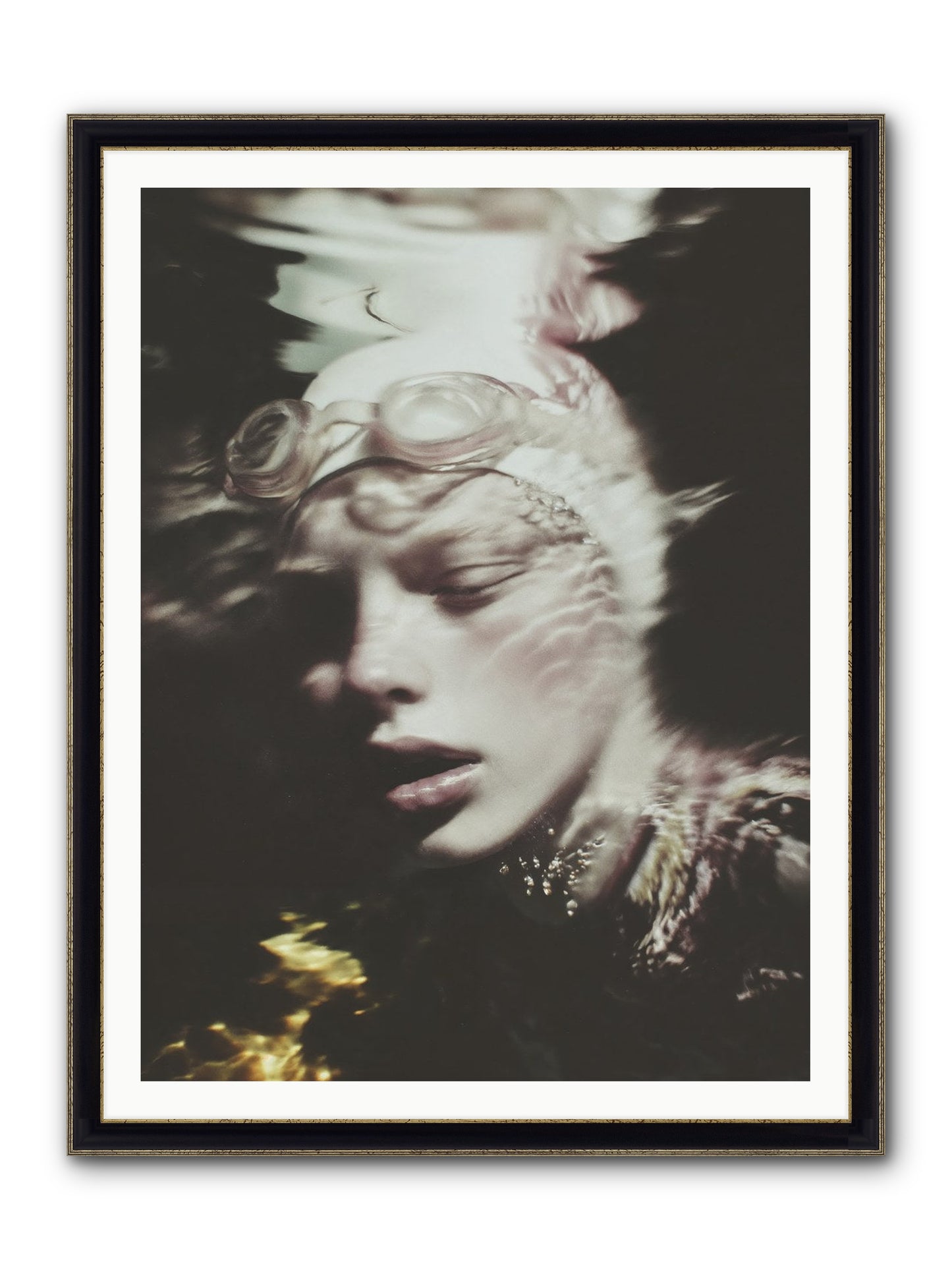 Moments Reclaimed Framed Print - Black & Gold 36x48
