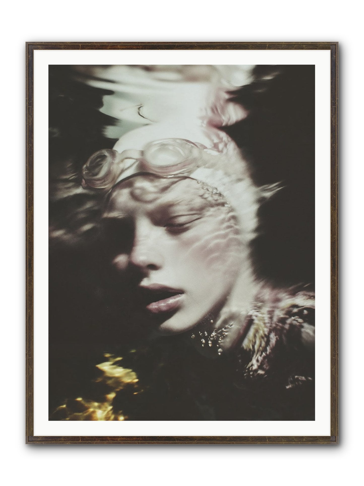 Moments Reclaimed Framed Print - Slimwoods Black/Gold 36x48