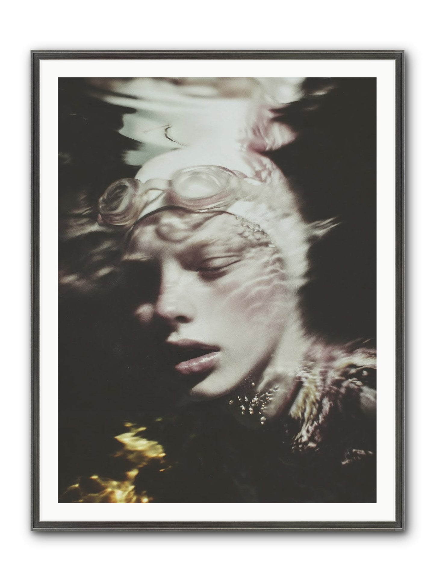 Moments Reclaimed Framed Print - Slimwoods Black/Silver 36x48