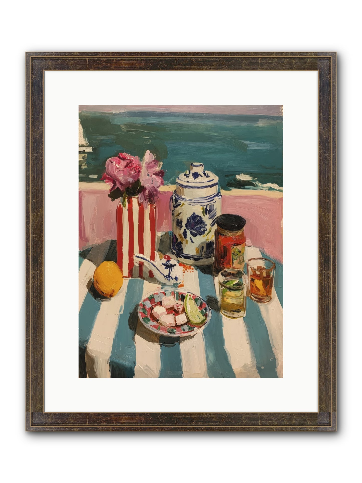 Monaco Madness Framed Print - Slimwoods Black/Gold 12x16