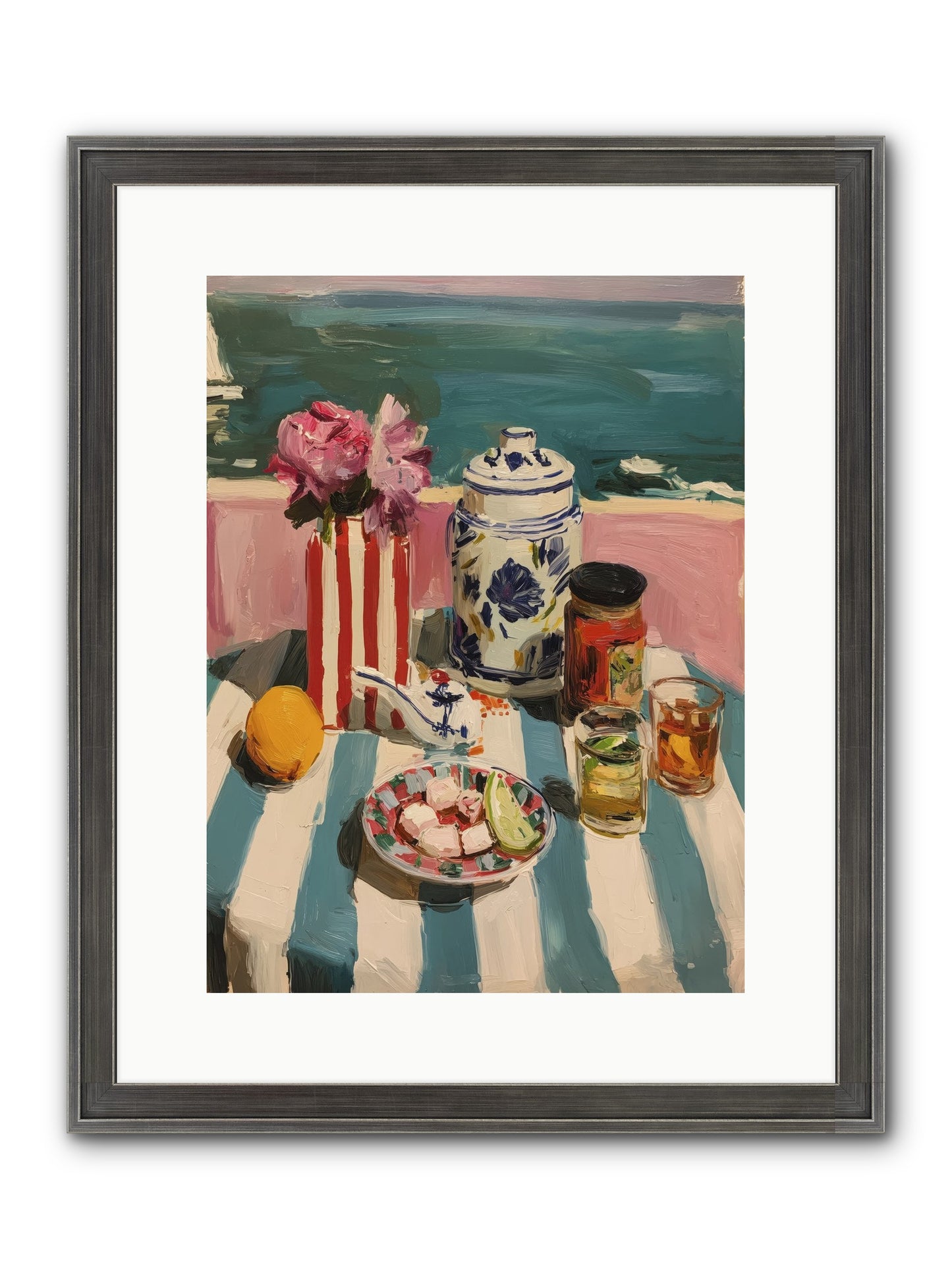 Monaco Madness Framed Print - Slimwoods Black/Silver 12x16