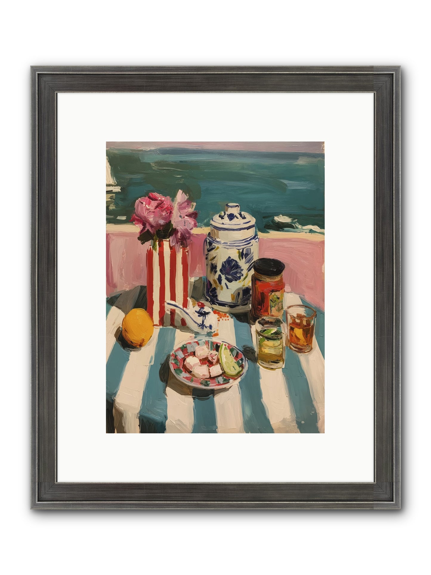 Monaco Madness Framed Print - Slimwoods Black/Silver 9x12