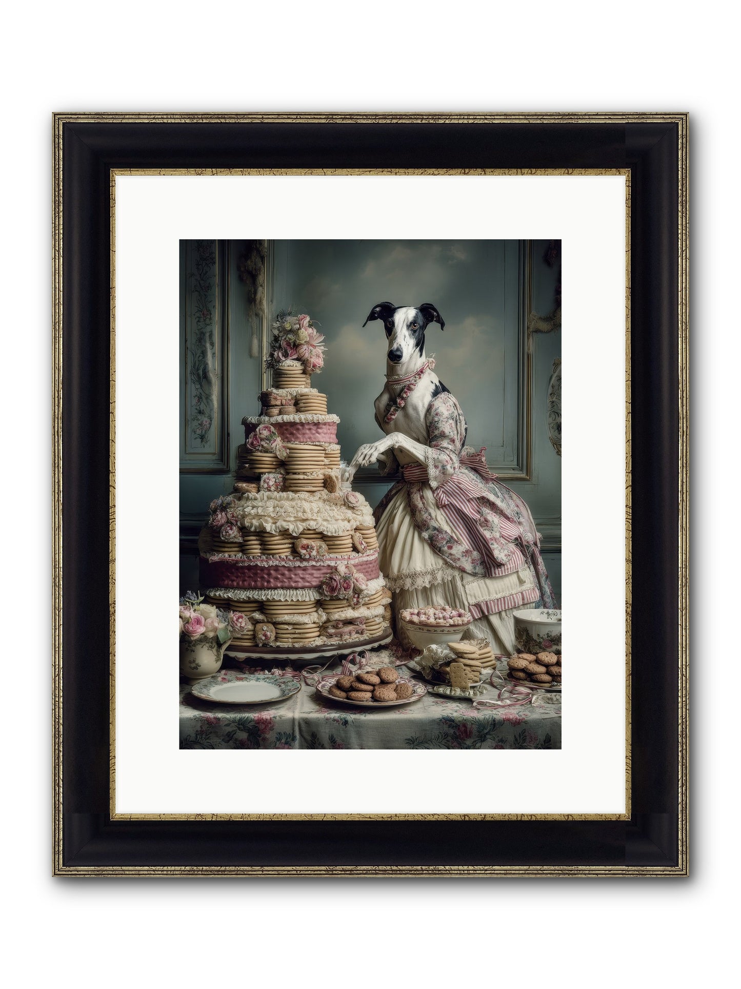 Monarch Of The Marshmallow Oven Framed Print - Black & Gold 12x16