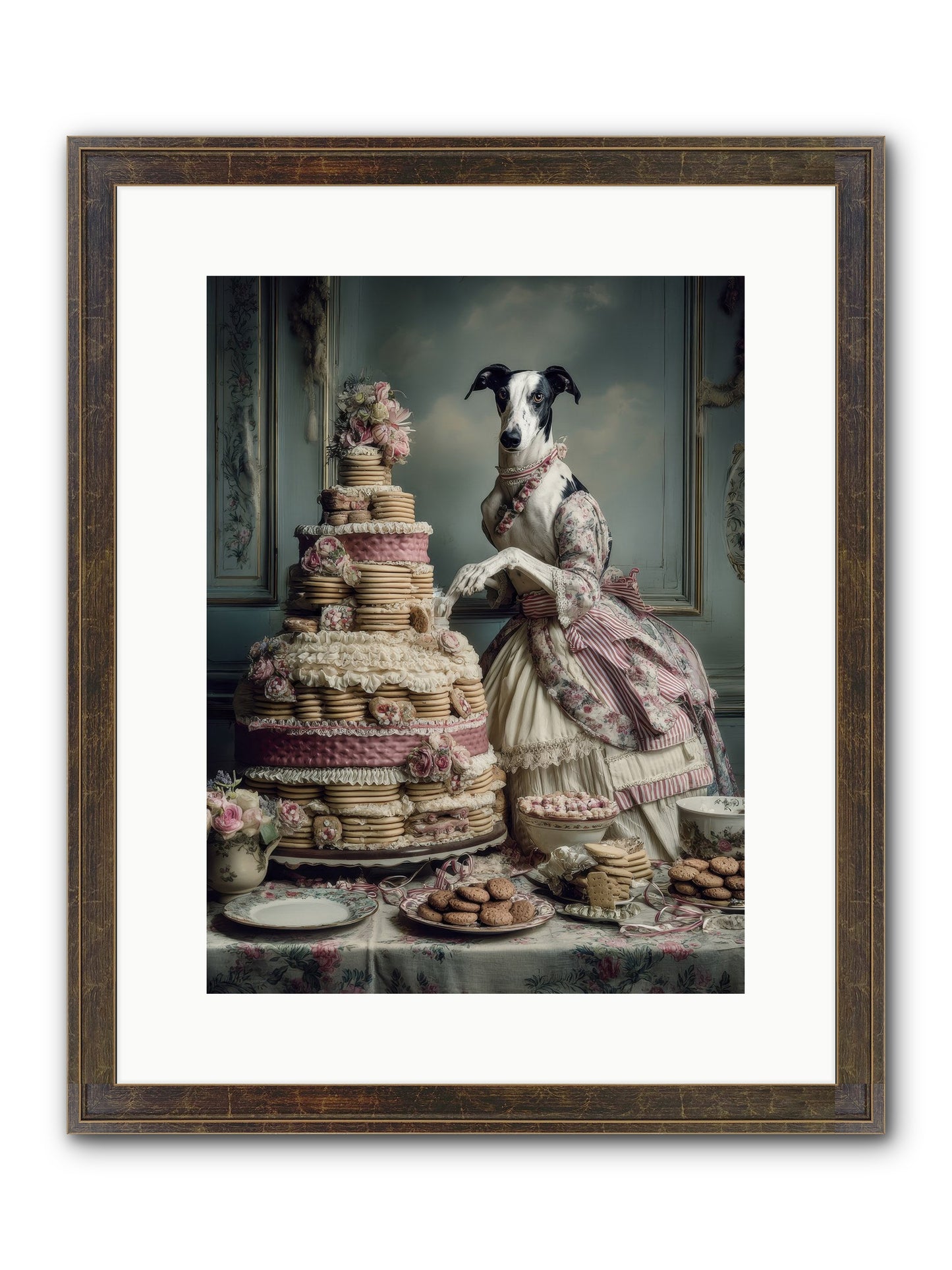 Monarch Of The Marshmallow Oven Framed Print - Slimwoods Black/Gold 12x16