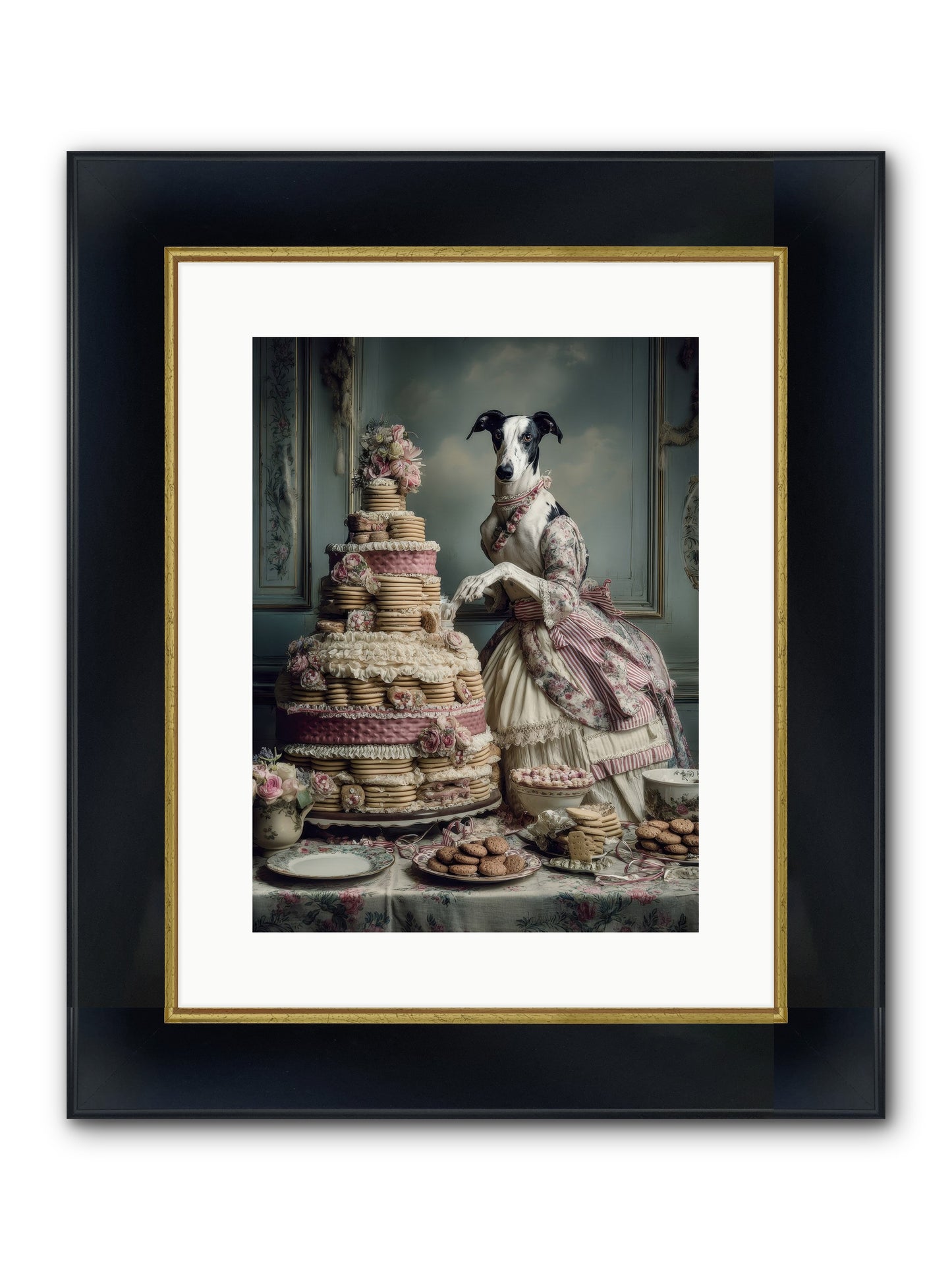 Monarch Of The Marshmallow Oven Framed Print - Wide Black w/Gold 12x16