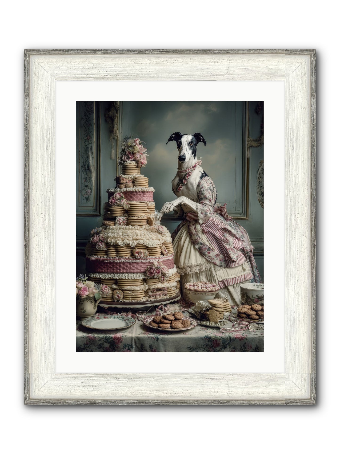 Monarch Of The Marshmallow Oven Framed Print - Driftwood White 18x24