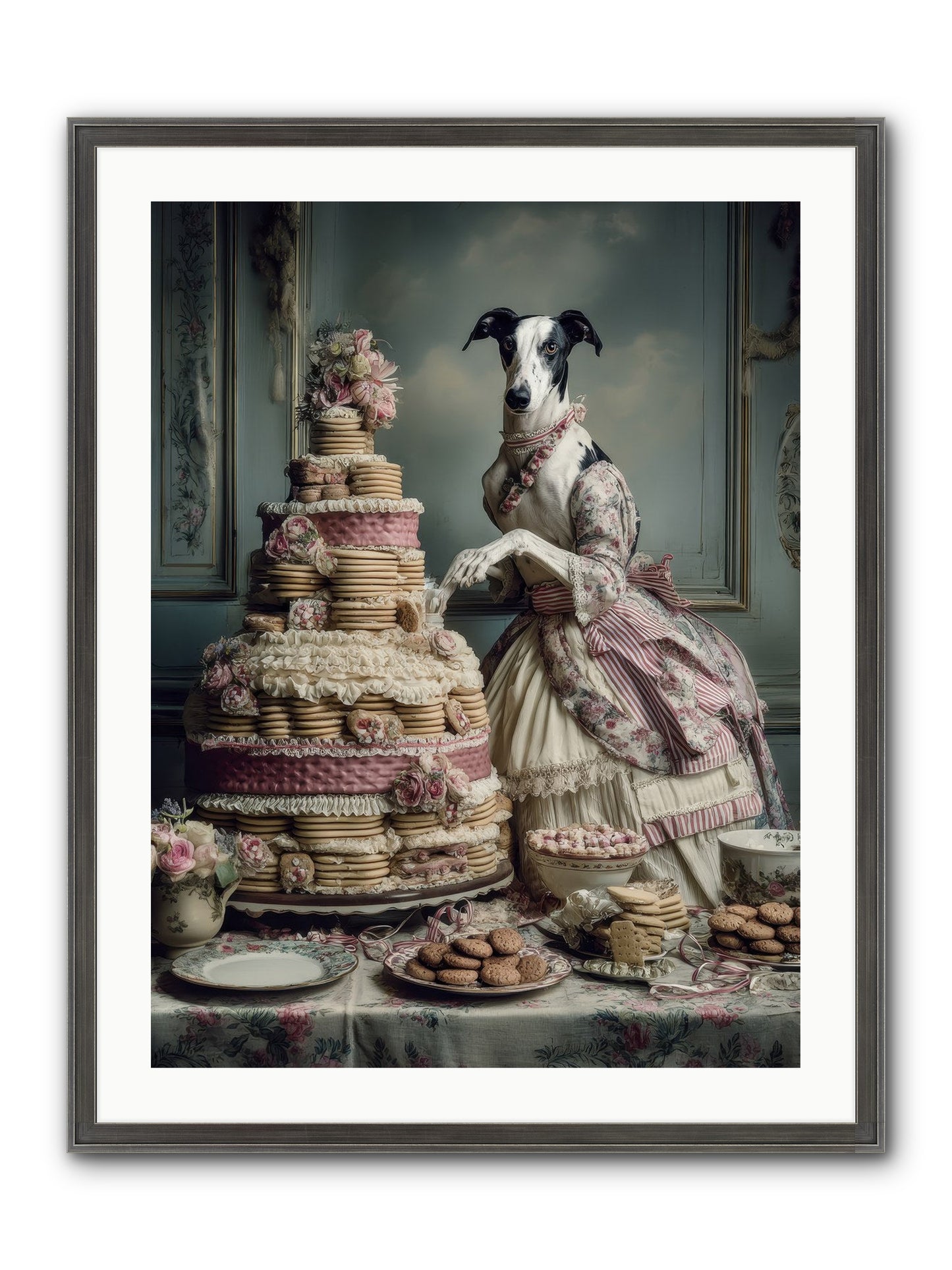 Monarch Of The Marshmallow Oven Framed Print - Slimwoods Black/Silver 24x32