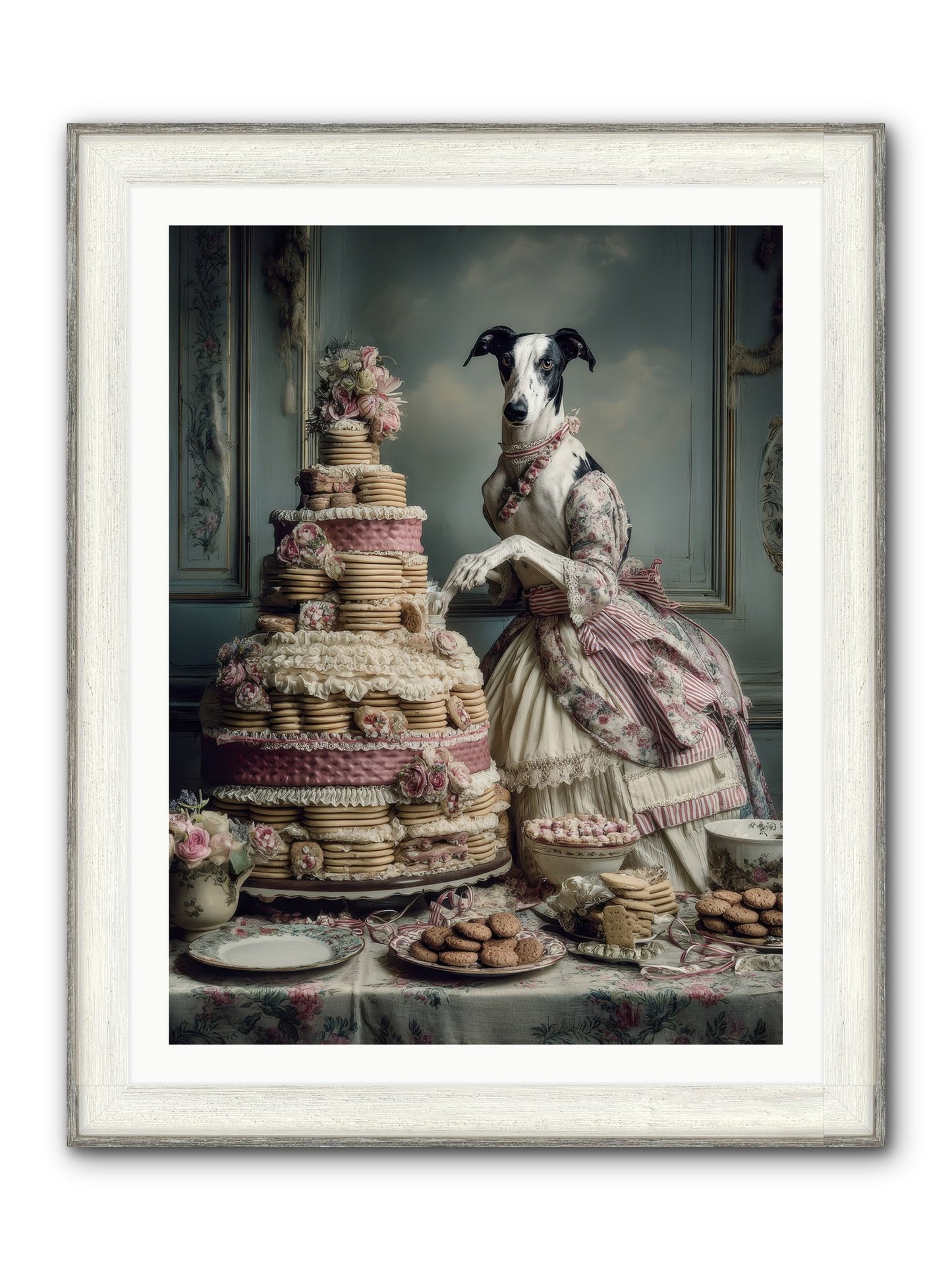 Monarch Of The Marshmallow Oven Framed Print - Driftwood White 30x40