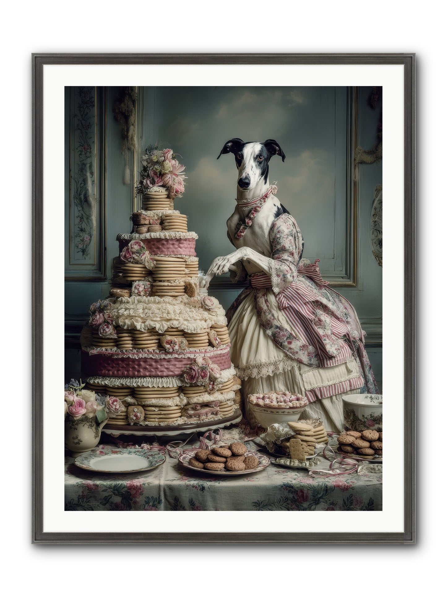 Monarch Of The Marshmallow Oven Framed Print - Slimwoods Black/Silver 30x40