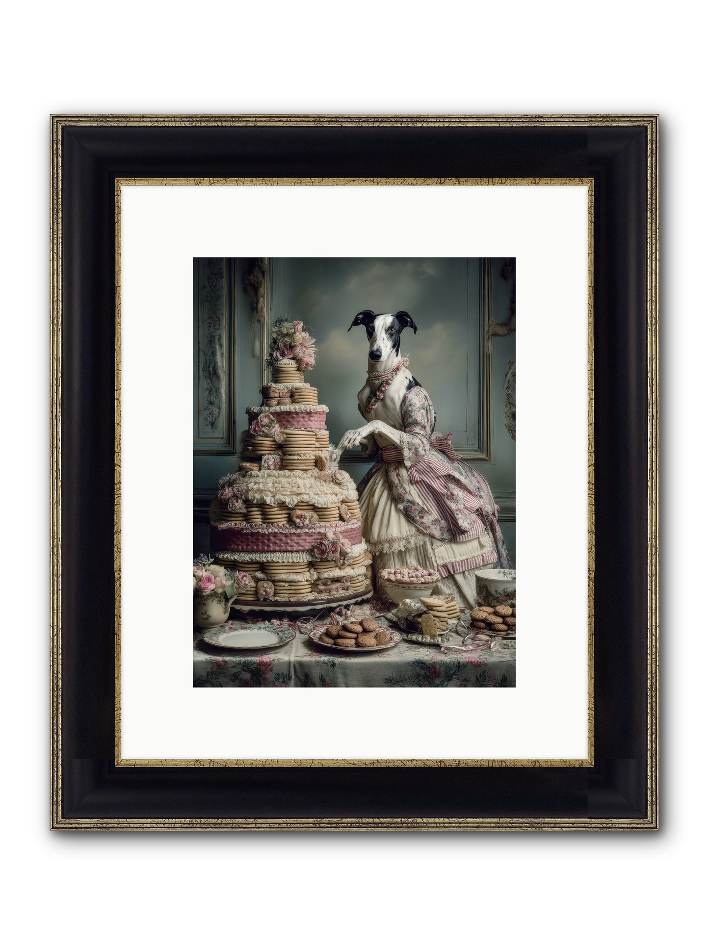Monarch Of The Marshmallow Oven Framed Print - Black & Gold 9x12