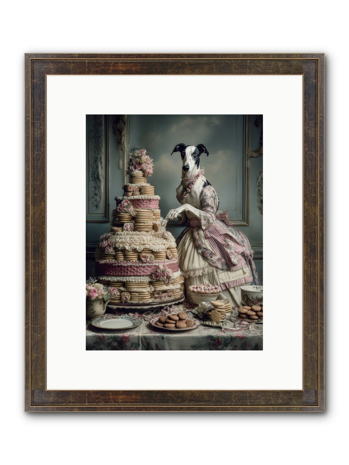 Monarch Of The Marshmallow Oven Framed Print - Slimwoods Black/Gold 9x12
