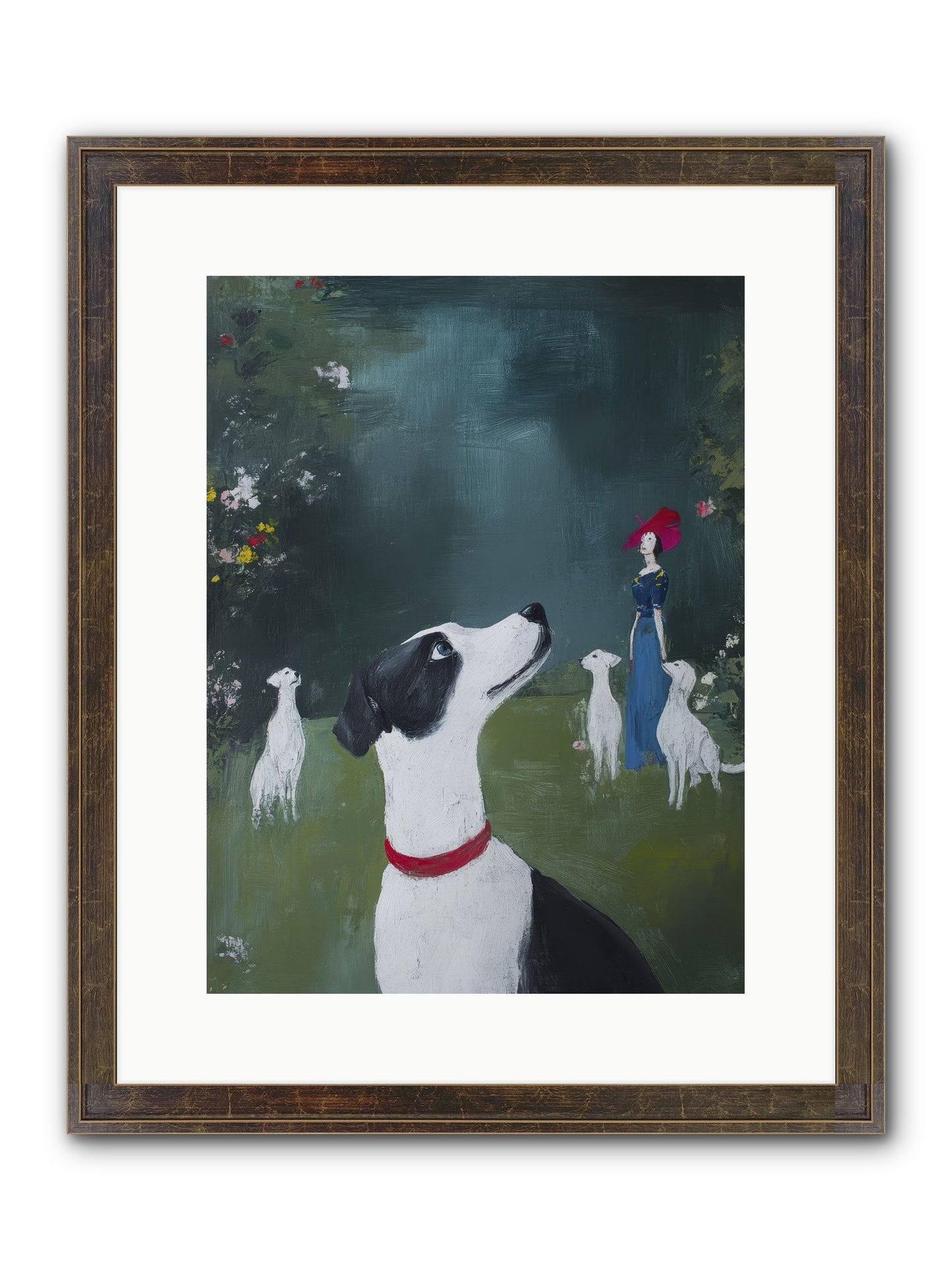 Moon Gazing Moment Framed Print - Slimwoods Black/Gold 12x16