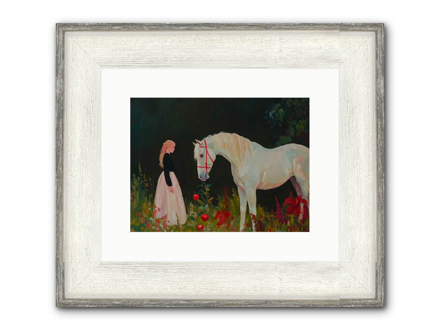 Moon Hours Framed Print - Driftwood White 12x9