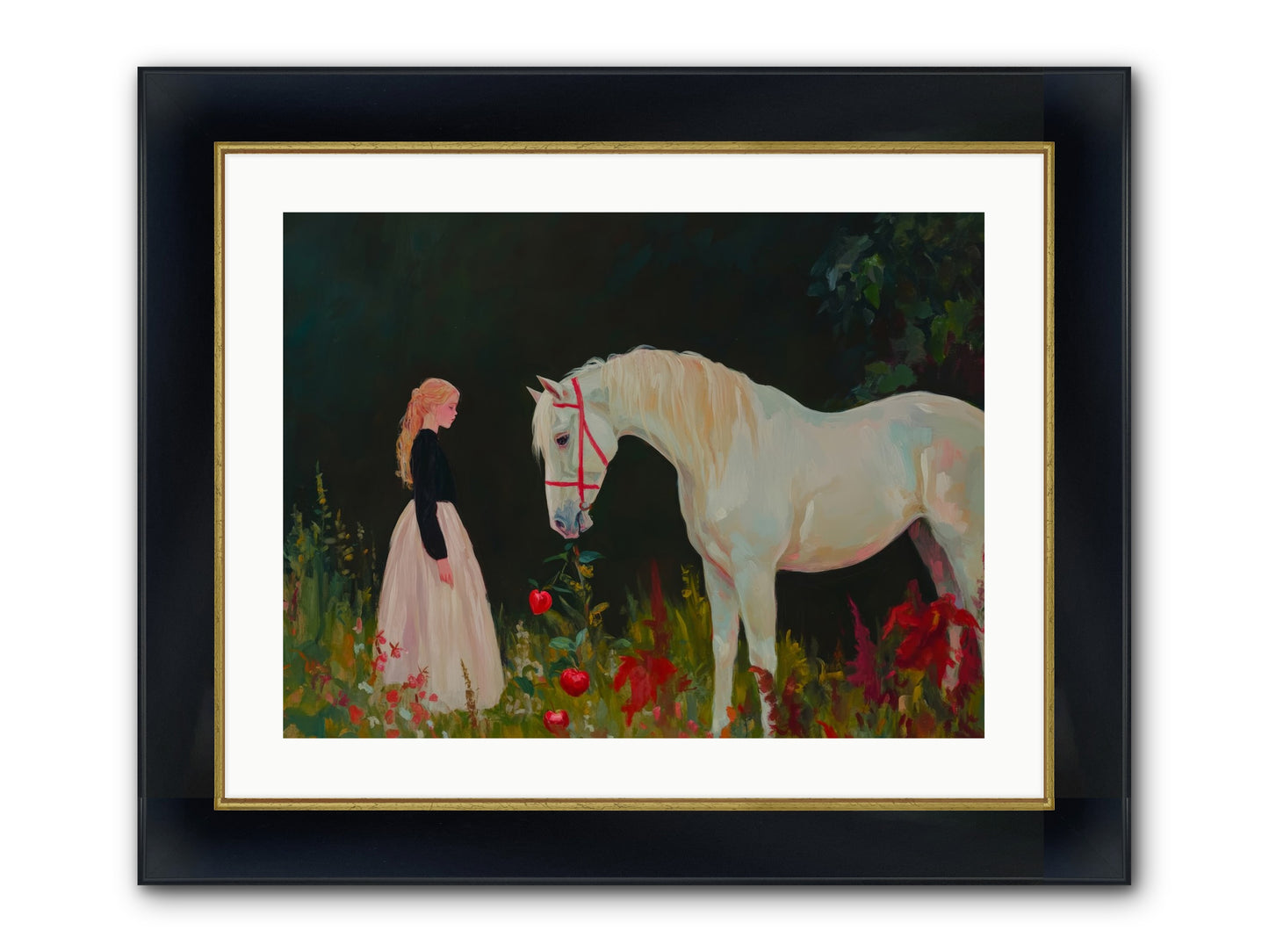 Moon Hours Framed Print - Wide Black w/Gold 24x18