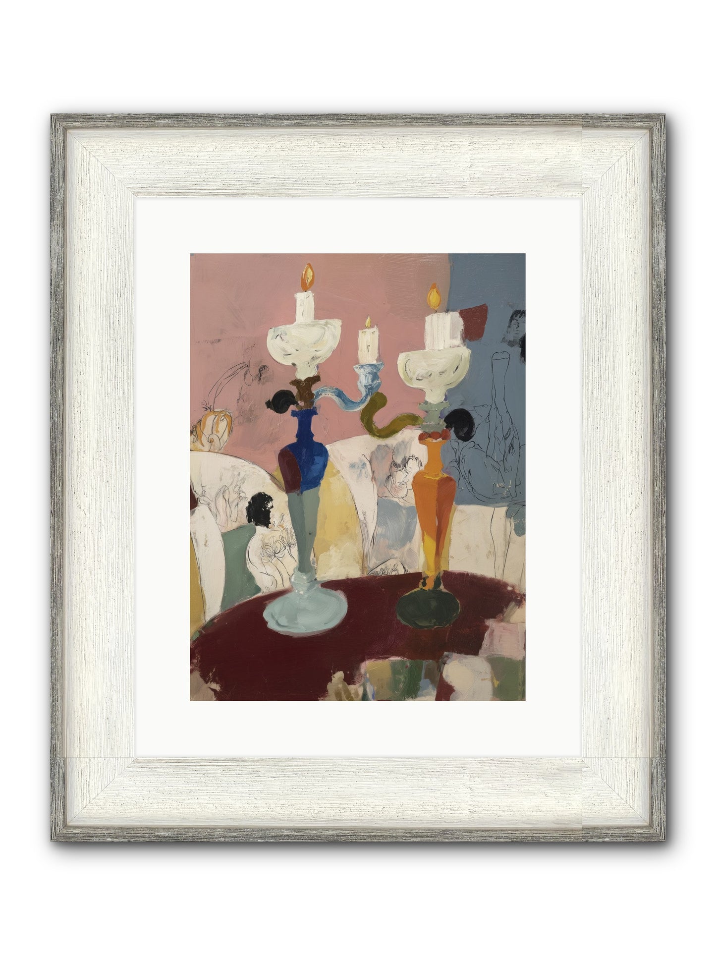 Moon’s Lament Framed Print - Driftwood White 12x16