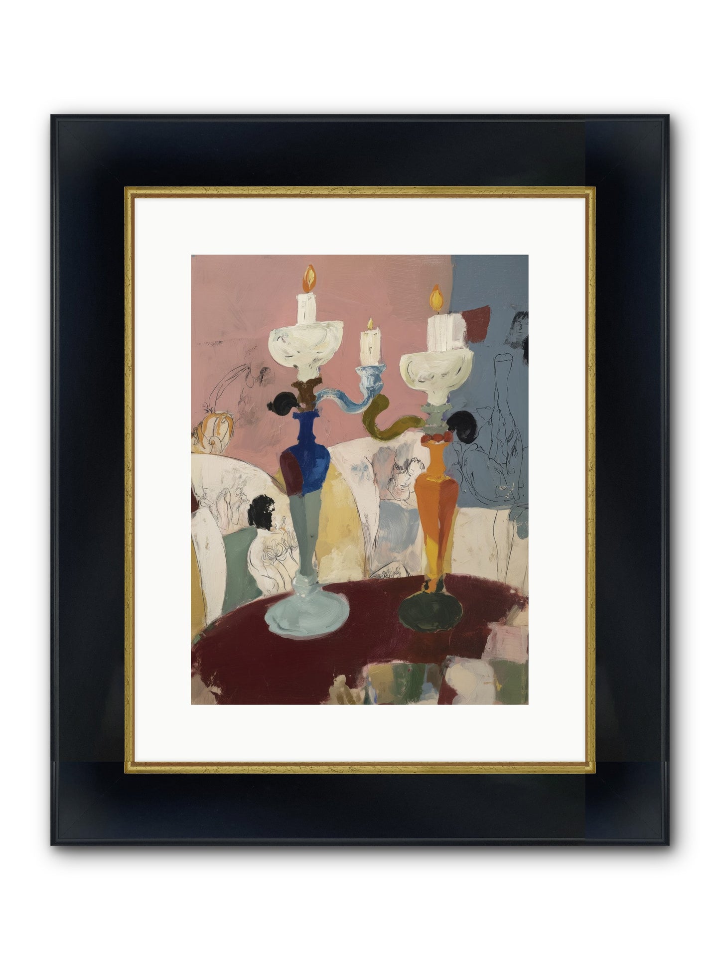 Moon’s Lament Framed Print - Wide Black w/Gold 12x16