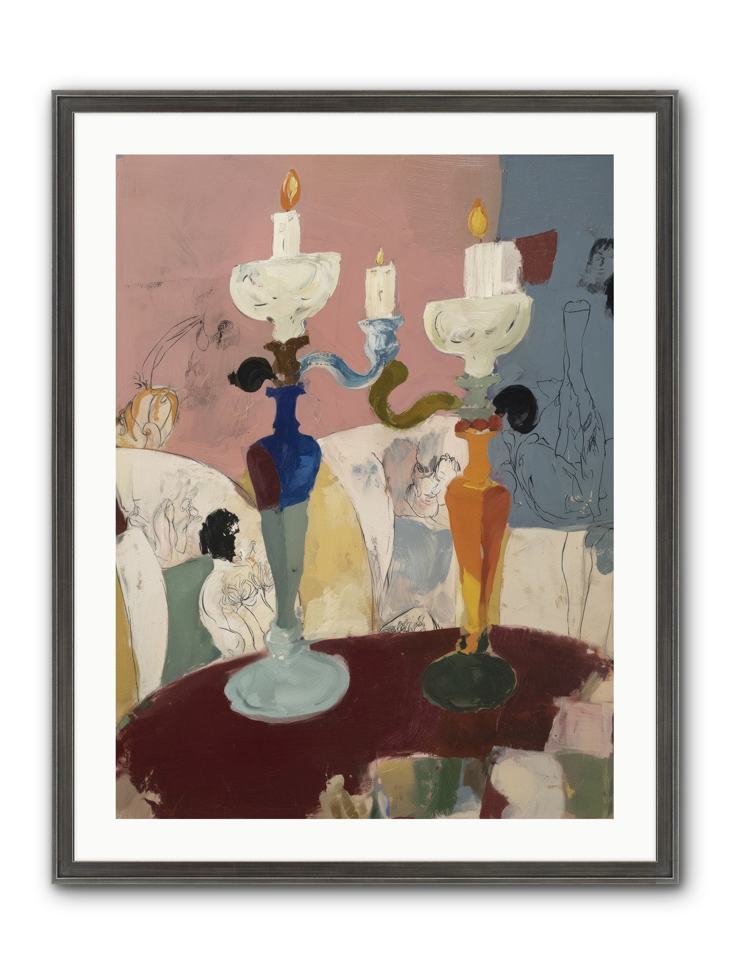 Moon’s Lament Framed Print - Slimwoods Black/Silver 24x32