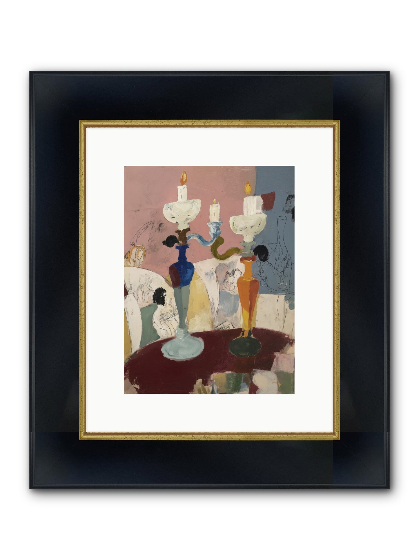 Moon’s Lament Framed Print - Wide Black w/Gold 9x12