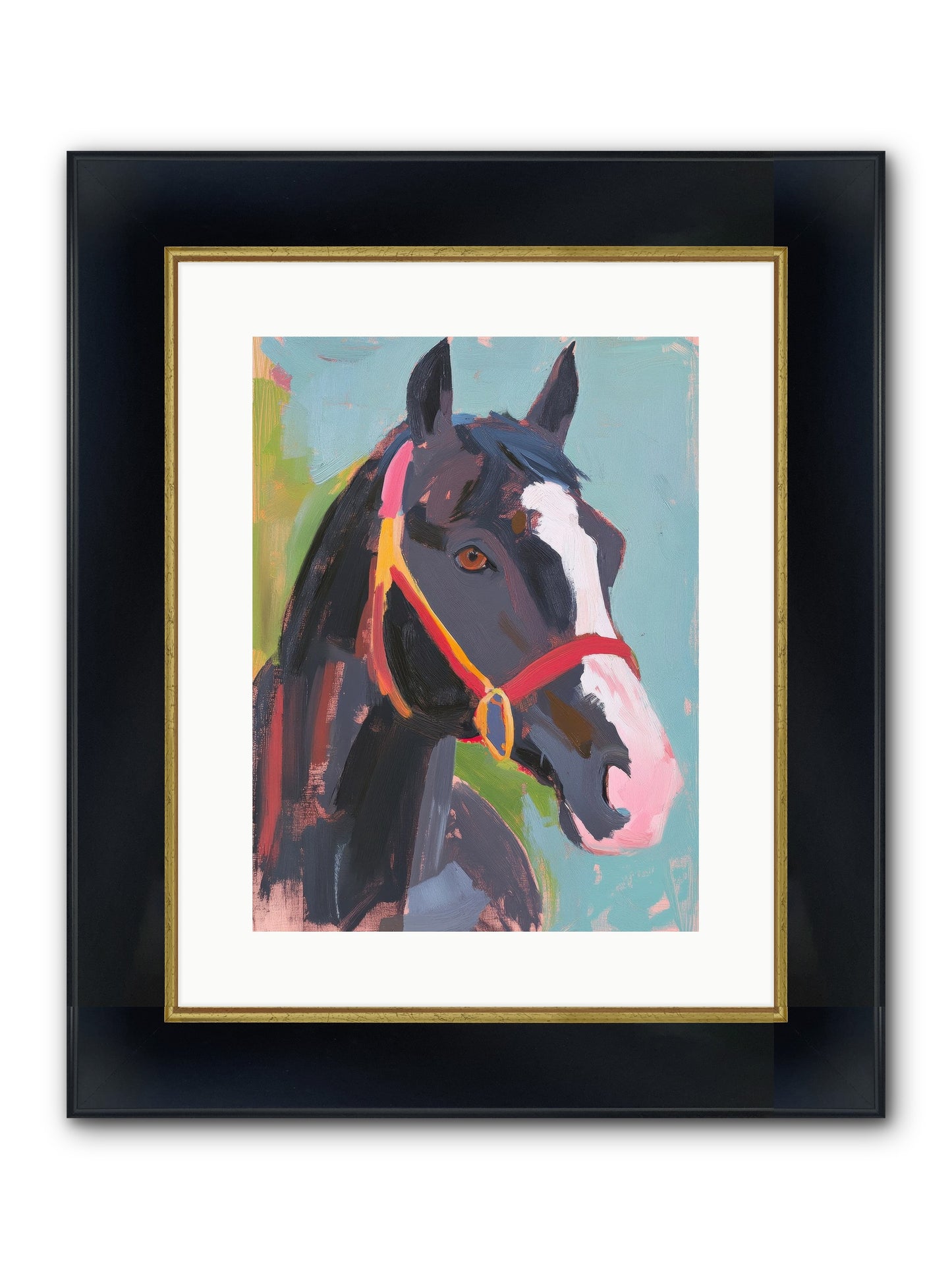 Moonbeam Framed Print - Wide Black w/Gold 12x16