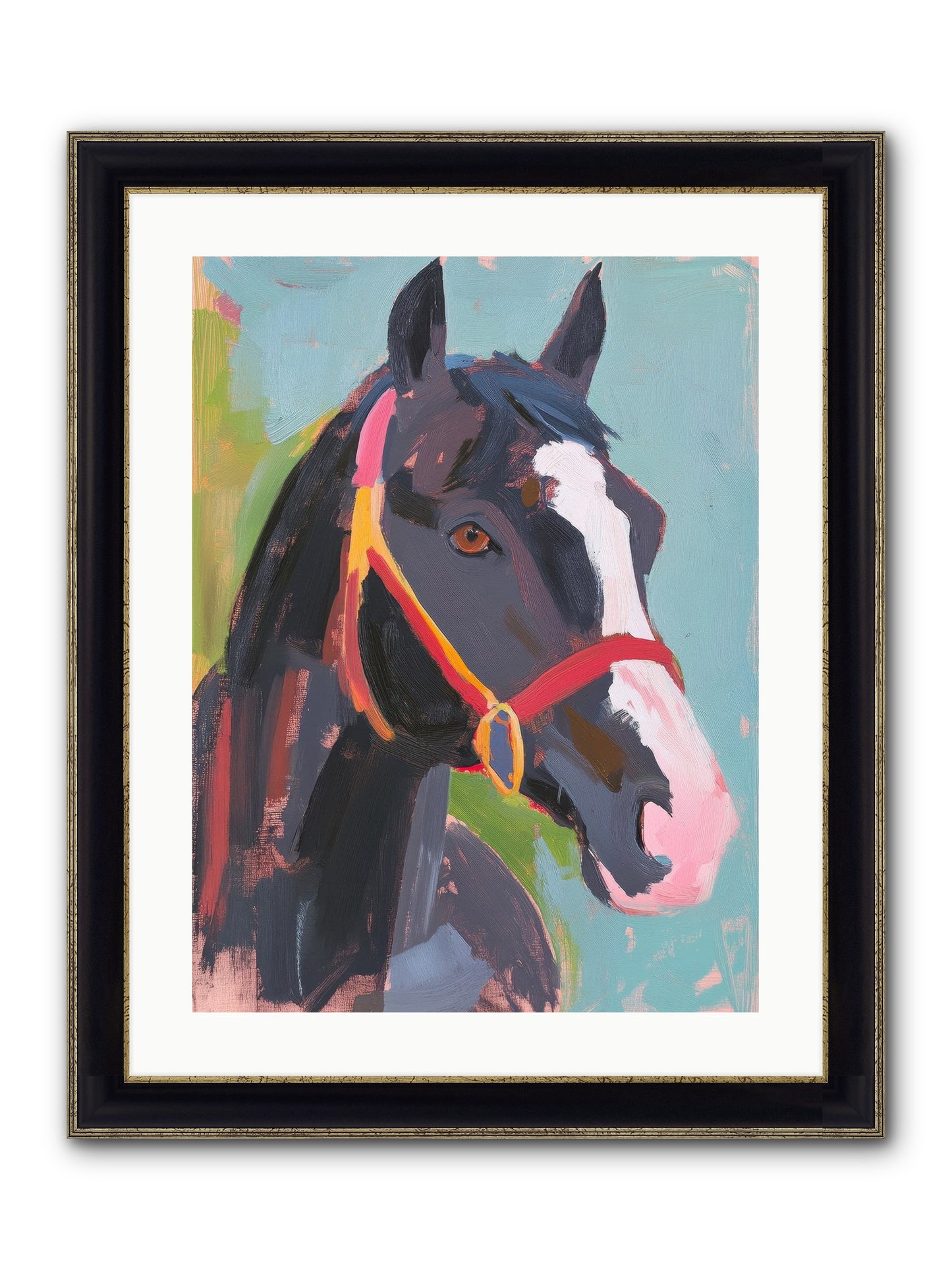 Moonbeam Framed Print - Black & Gold 18x24