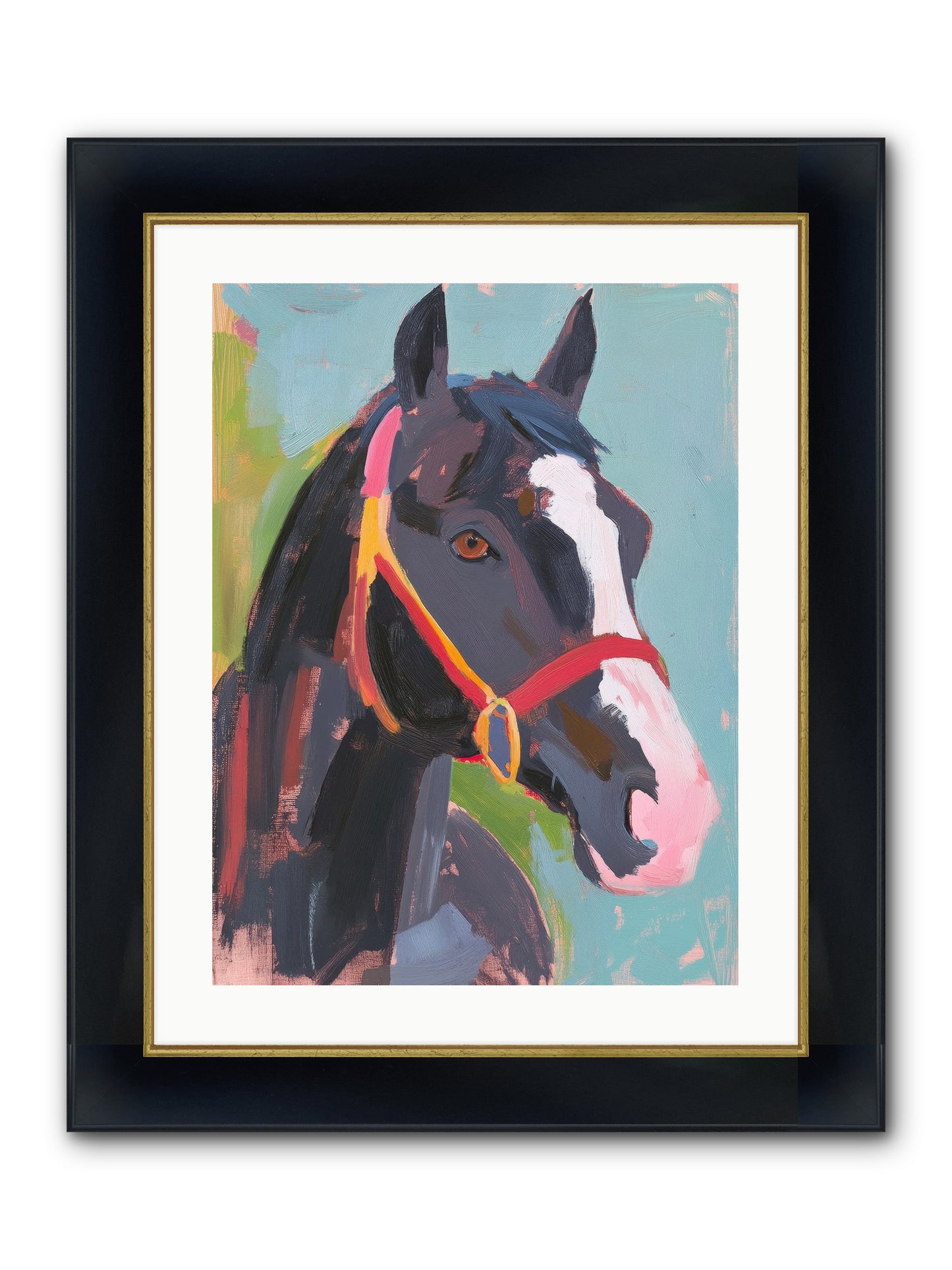 Moonbeam Framed Print - Wide Black w/Gold 18x24