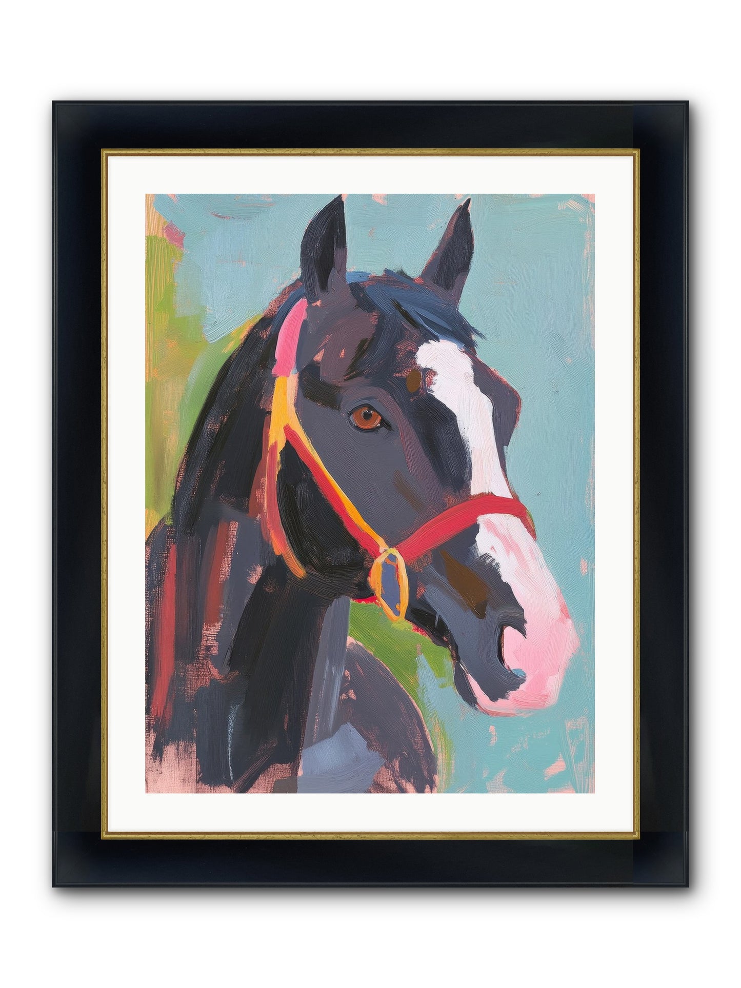Moonbeam Framed Print - Wide Black w/Gold 24x32