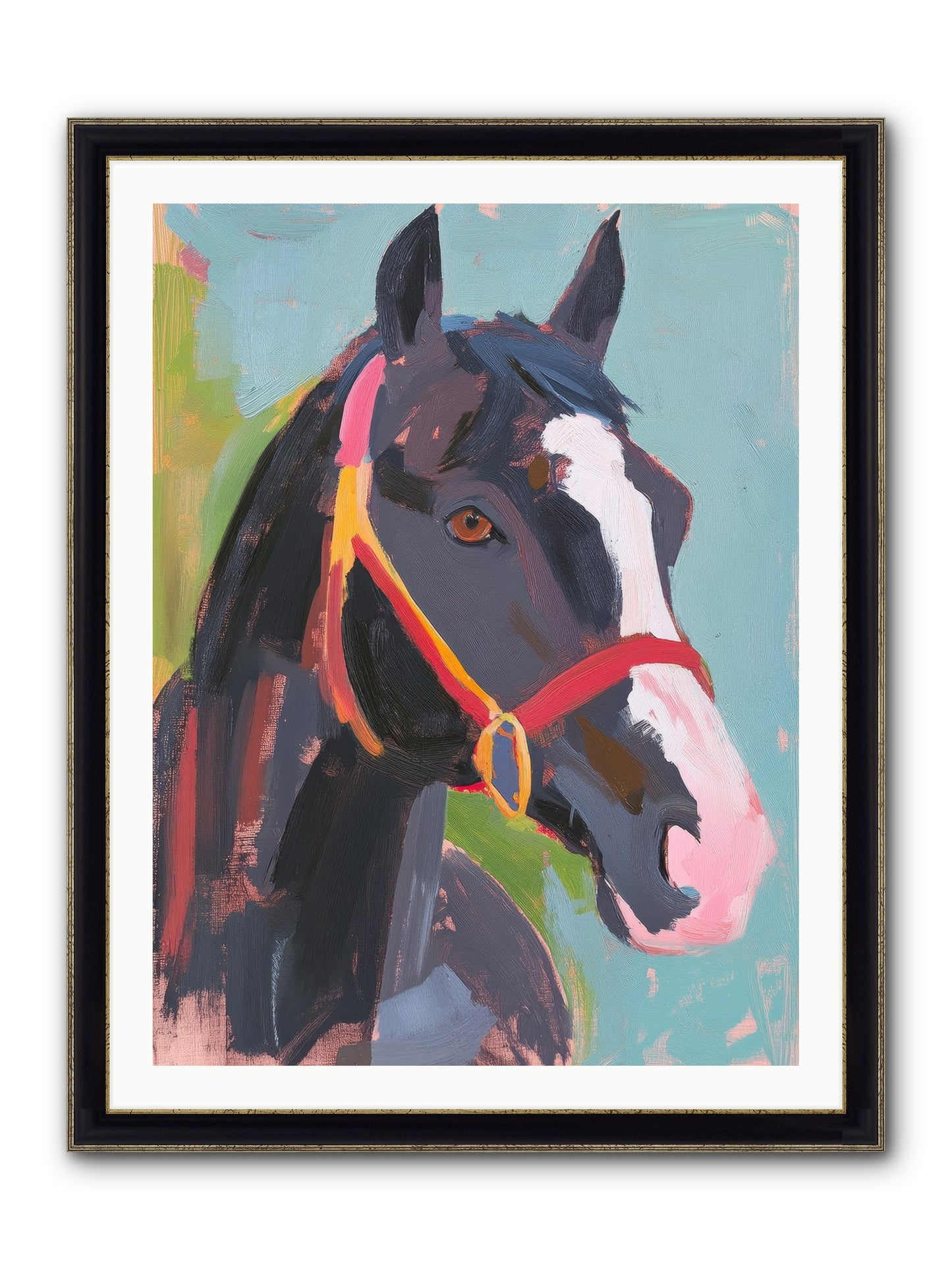 Moonbeam Framed Print - Black & Gold 30x40