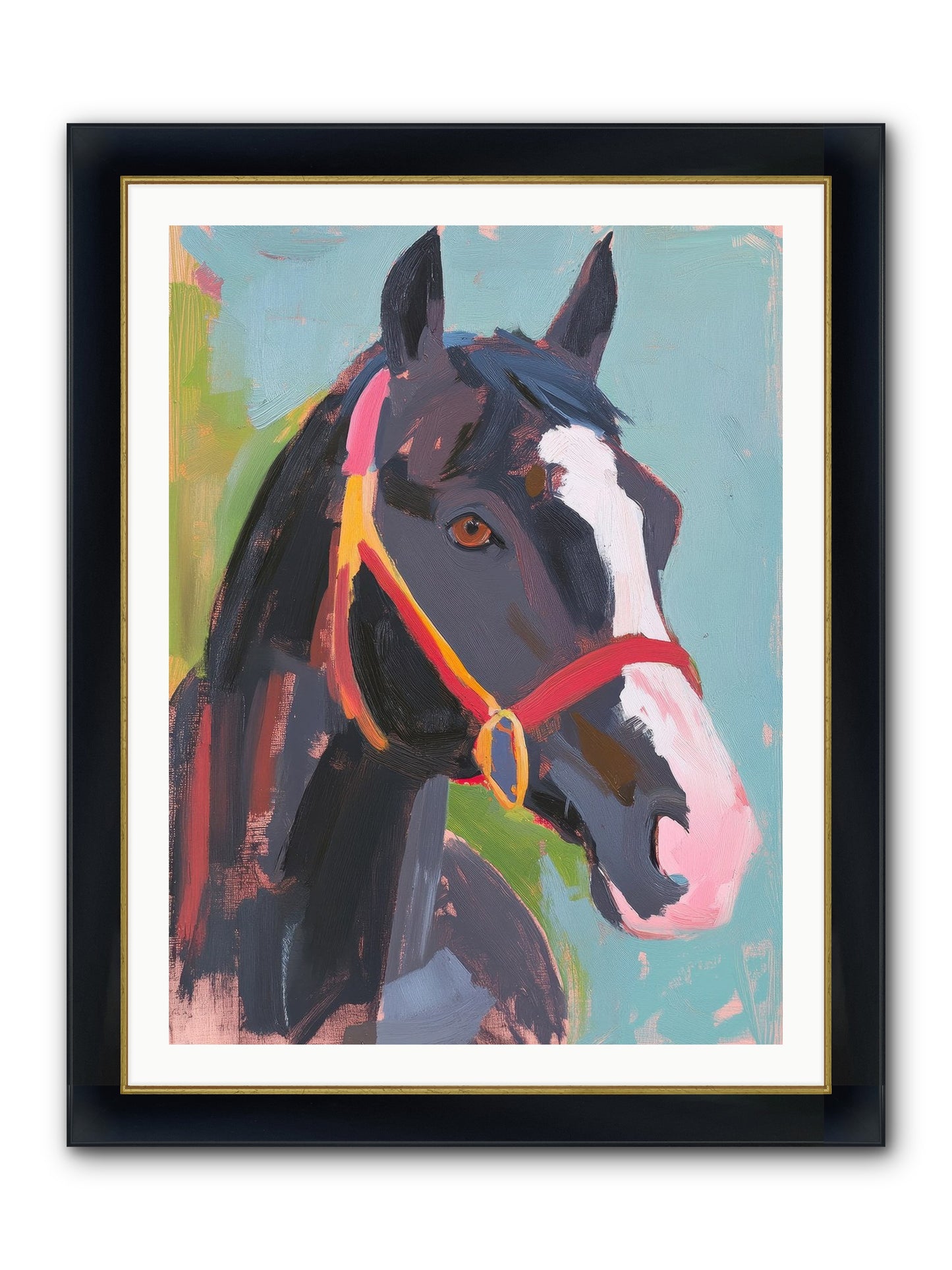 Moonbeam Framed Print - Wide Black w/Gold 30x40