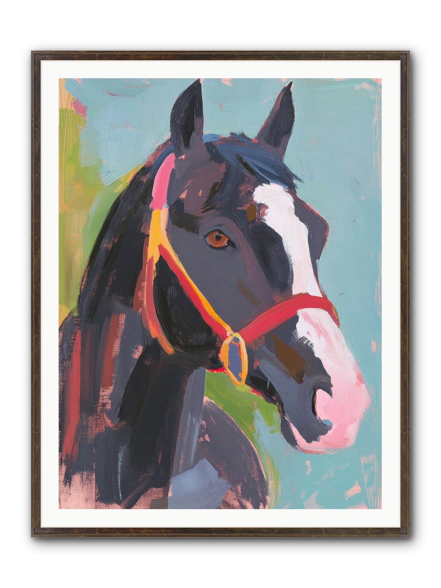 Moonbeam Framed Print - Slimwoods Black/Gold 36x48