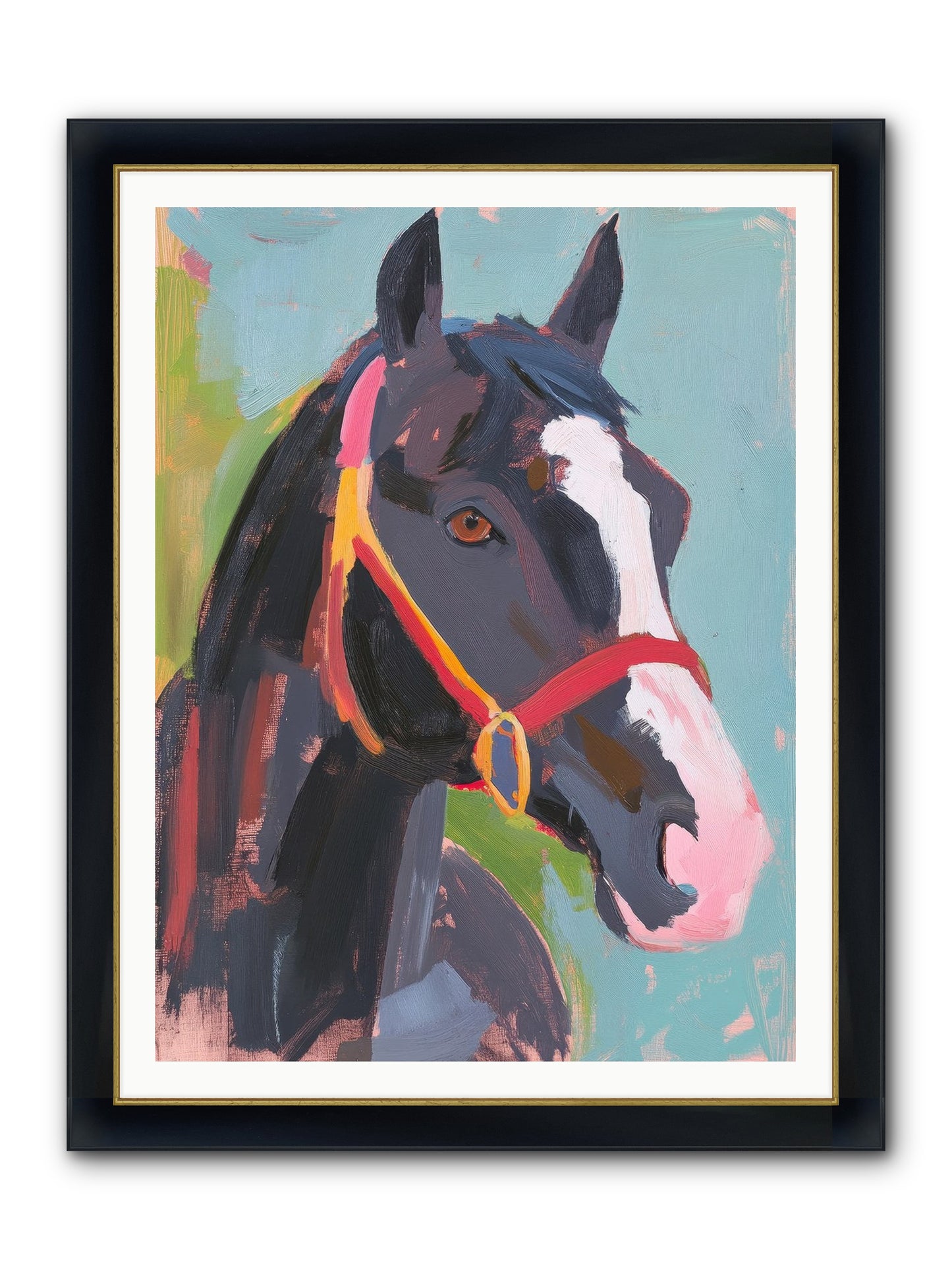 Moonbeam Framed Print - Wide Black w/Gold 36x48