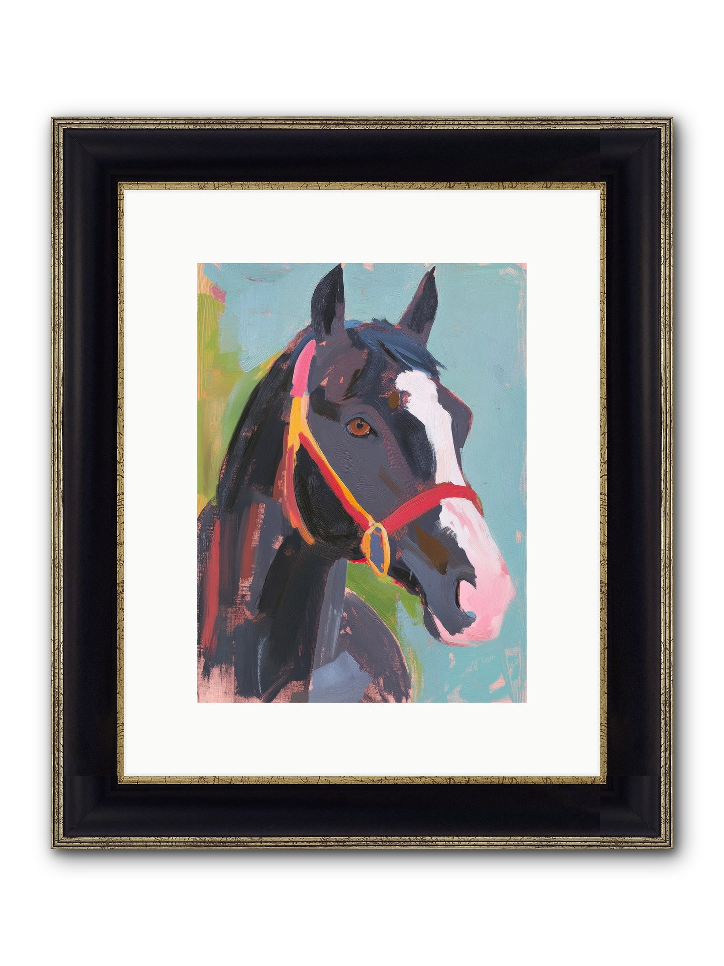 Moonbeam Framed Print - Black & Gold 9x12