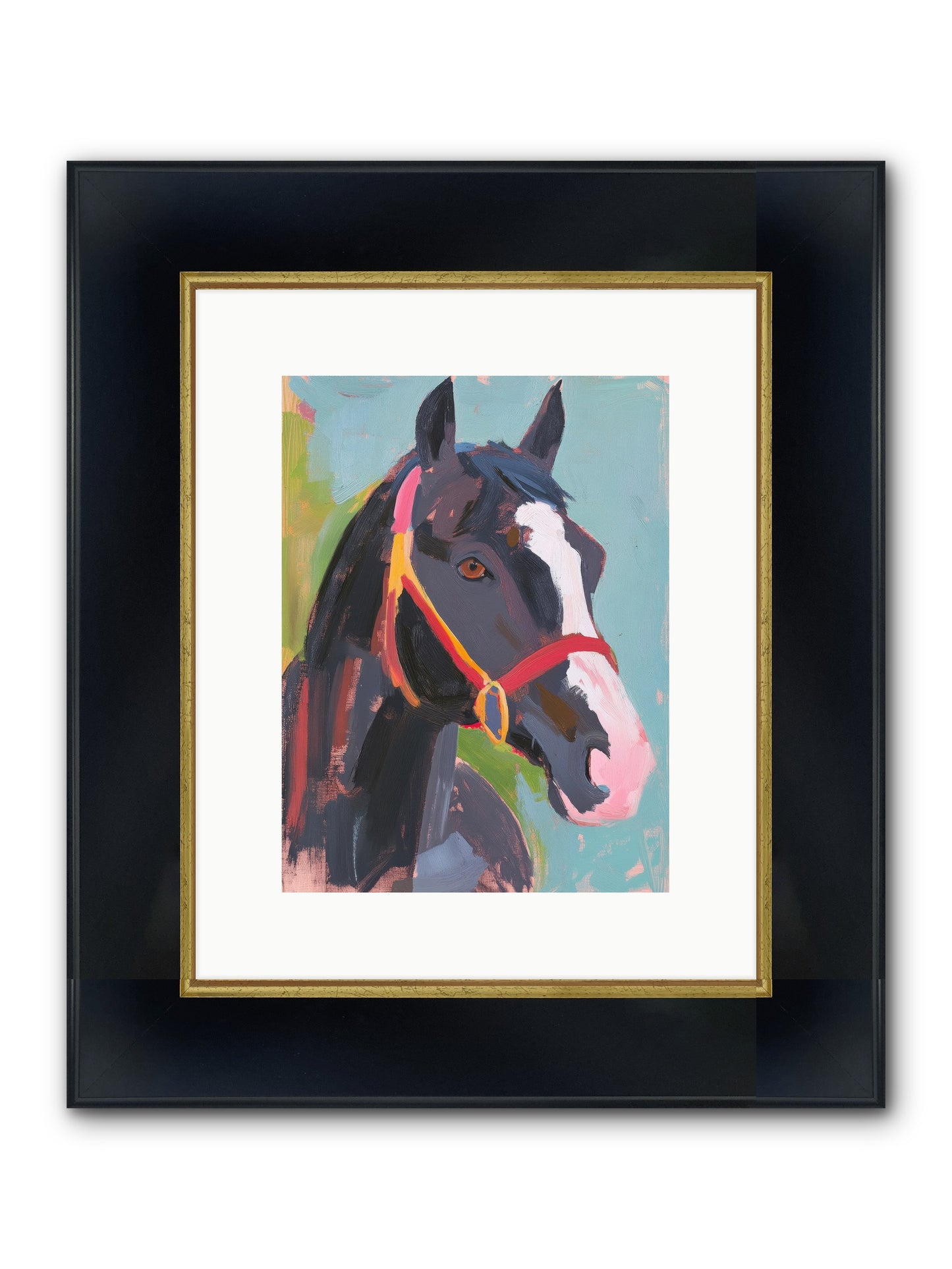 Moonbeam Framed Print - Wide Black w/Gold 9x12