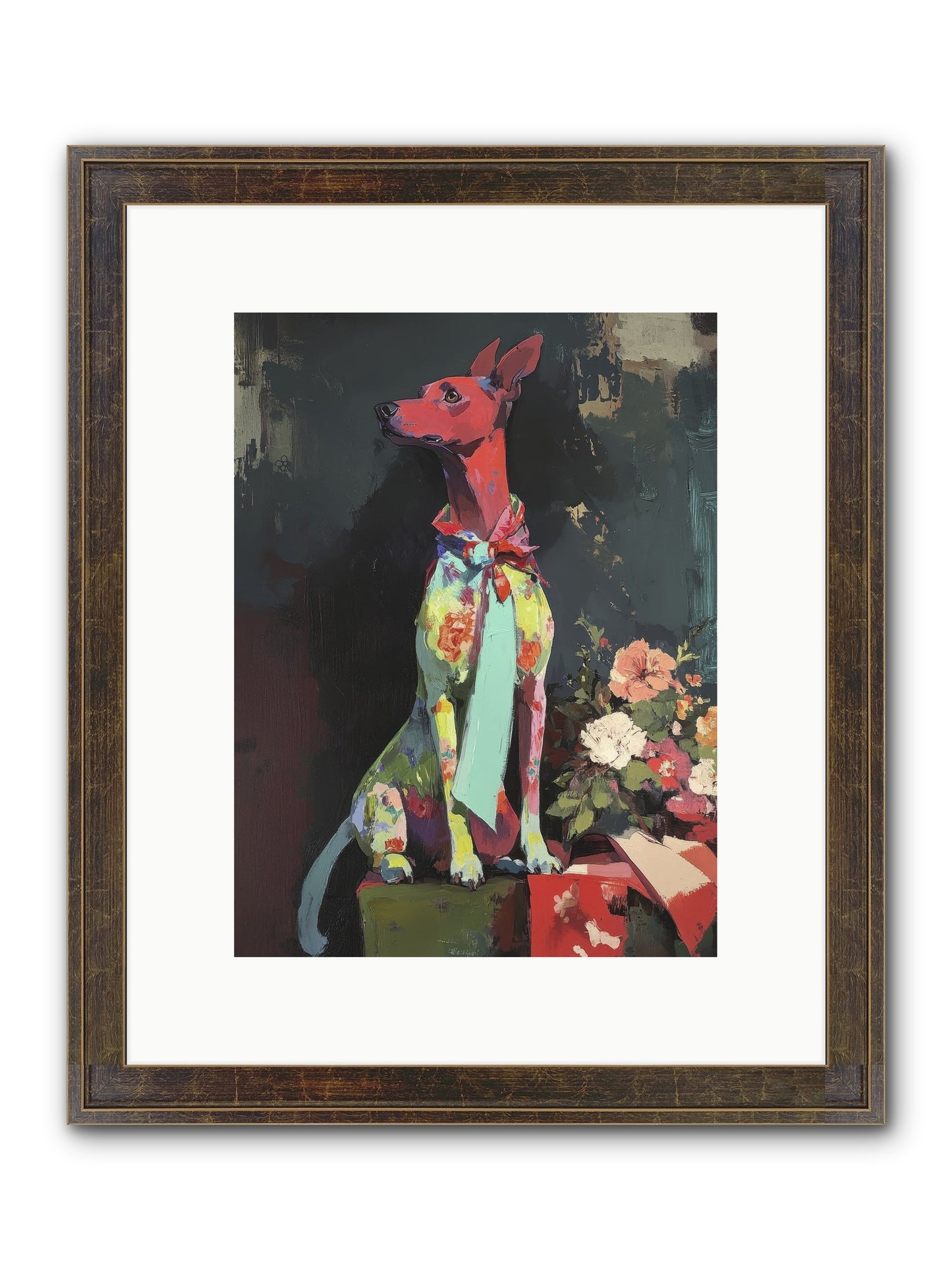 Moonflower Garden Framed Print - Slimwoods Black/Gold 9x12