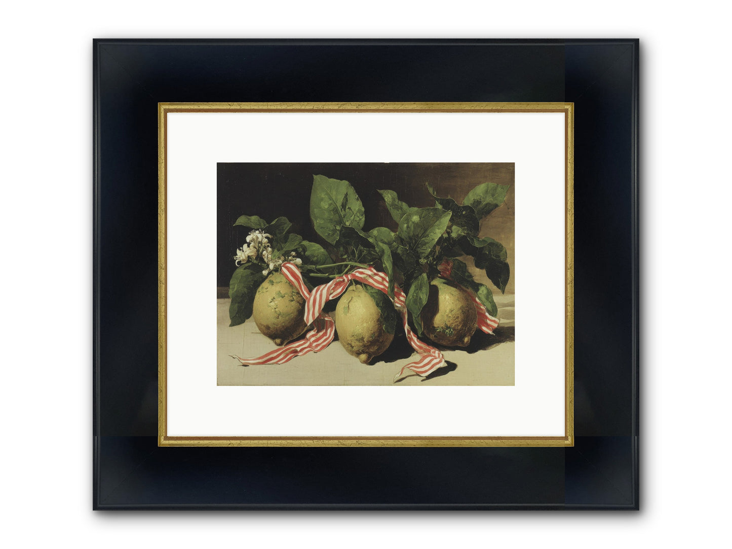 Moonlight At Mallow House Framed Print - Wide Black w/Gold 12x9