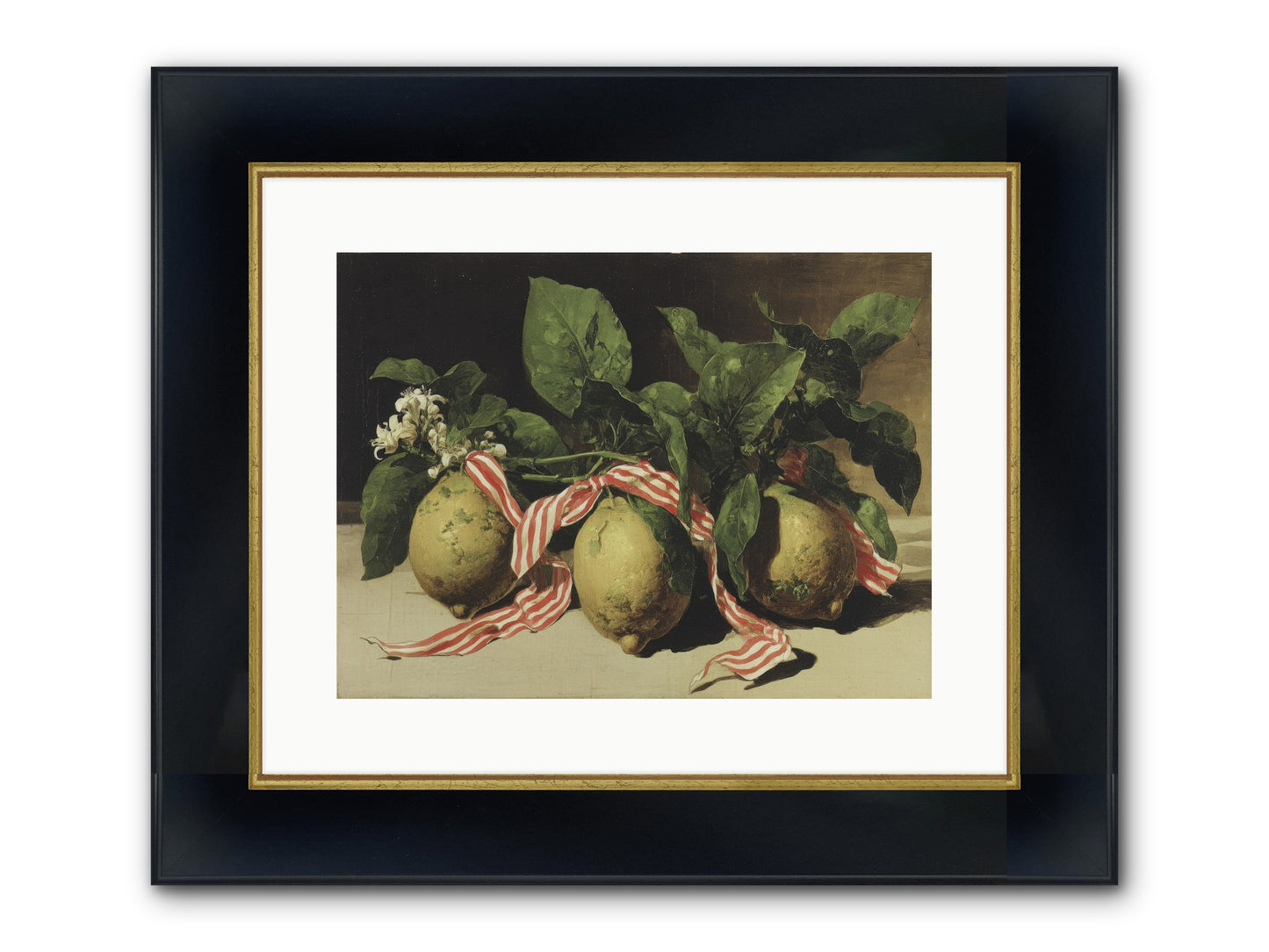 Moonlight At Mallow House Framed Print - Wide Black w/Gold 16x12