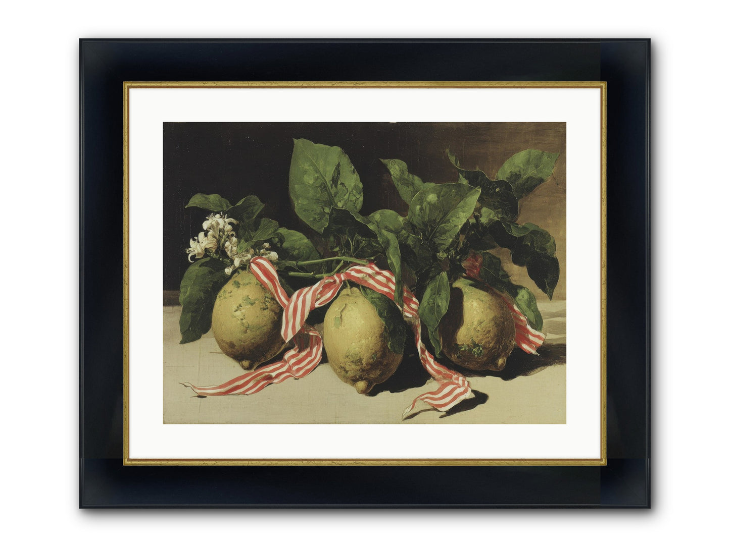 Moonlight At Mallow House Framed Print - Wide Black w/Gold 24x18
