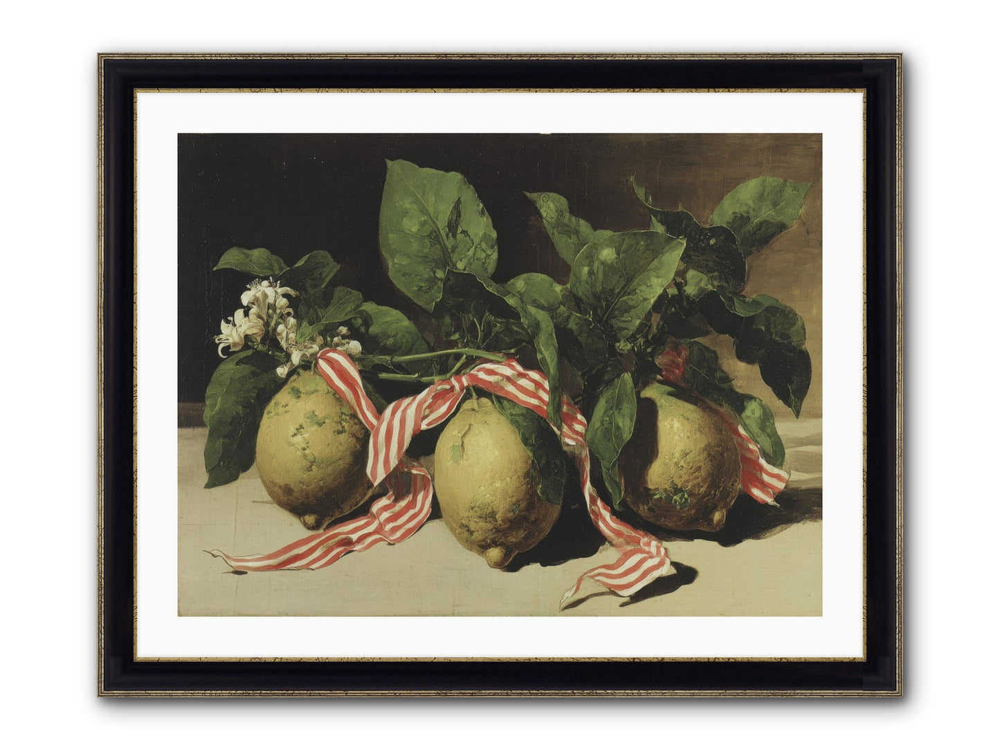 Moonlight At Mallow House Framed Print - Black & Gold 32x24