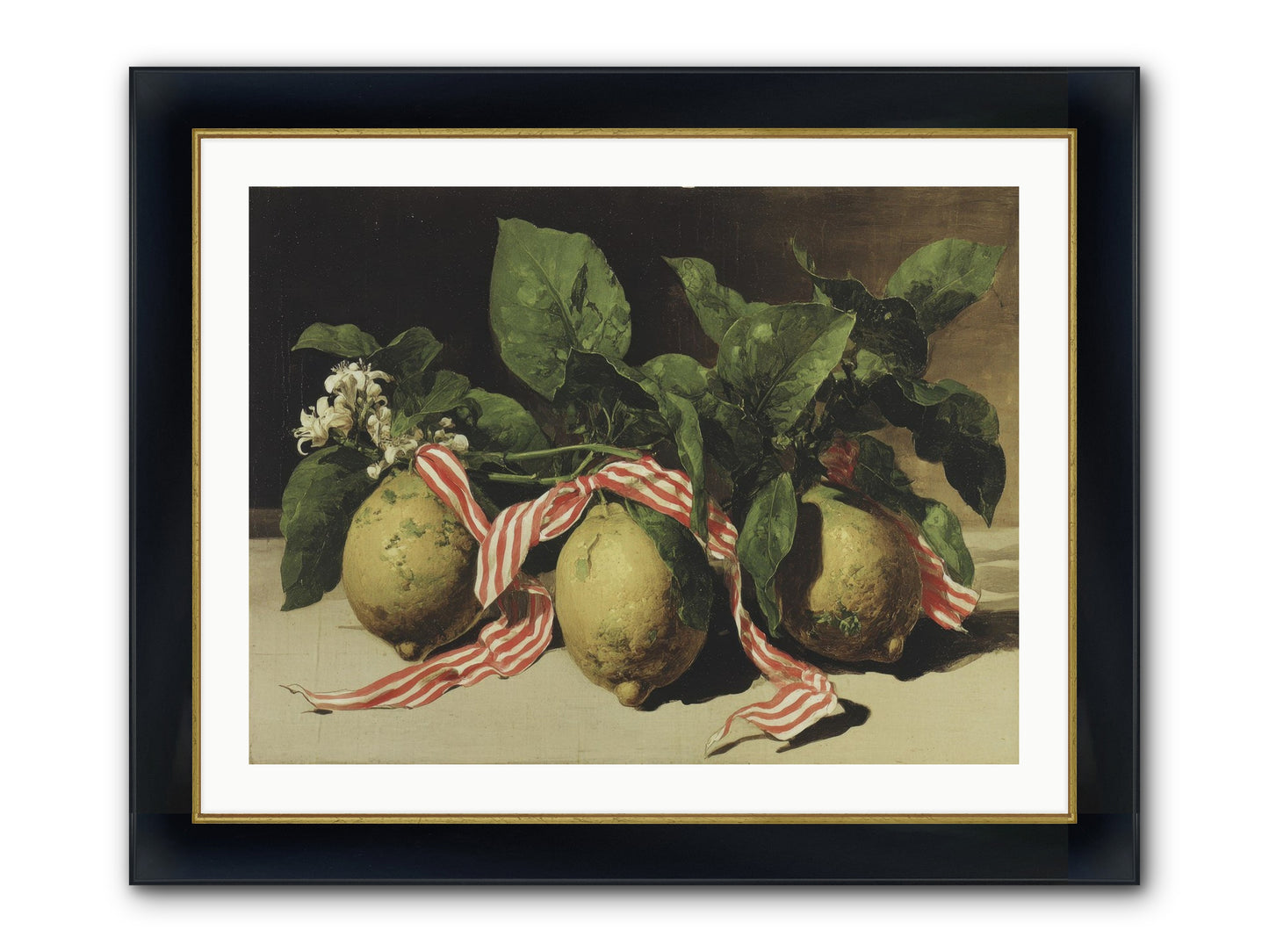 Moonlight At Mallow House Framed Print - Wide Black w/Gold 32x24