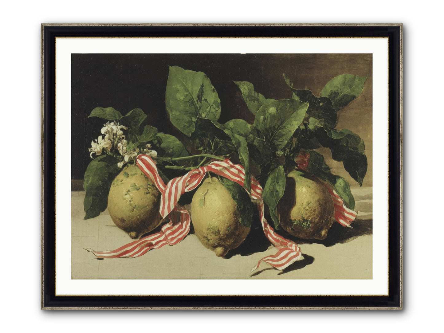 Moonlight At Mallow House Framed Print - Black & Gold 40x30