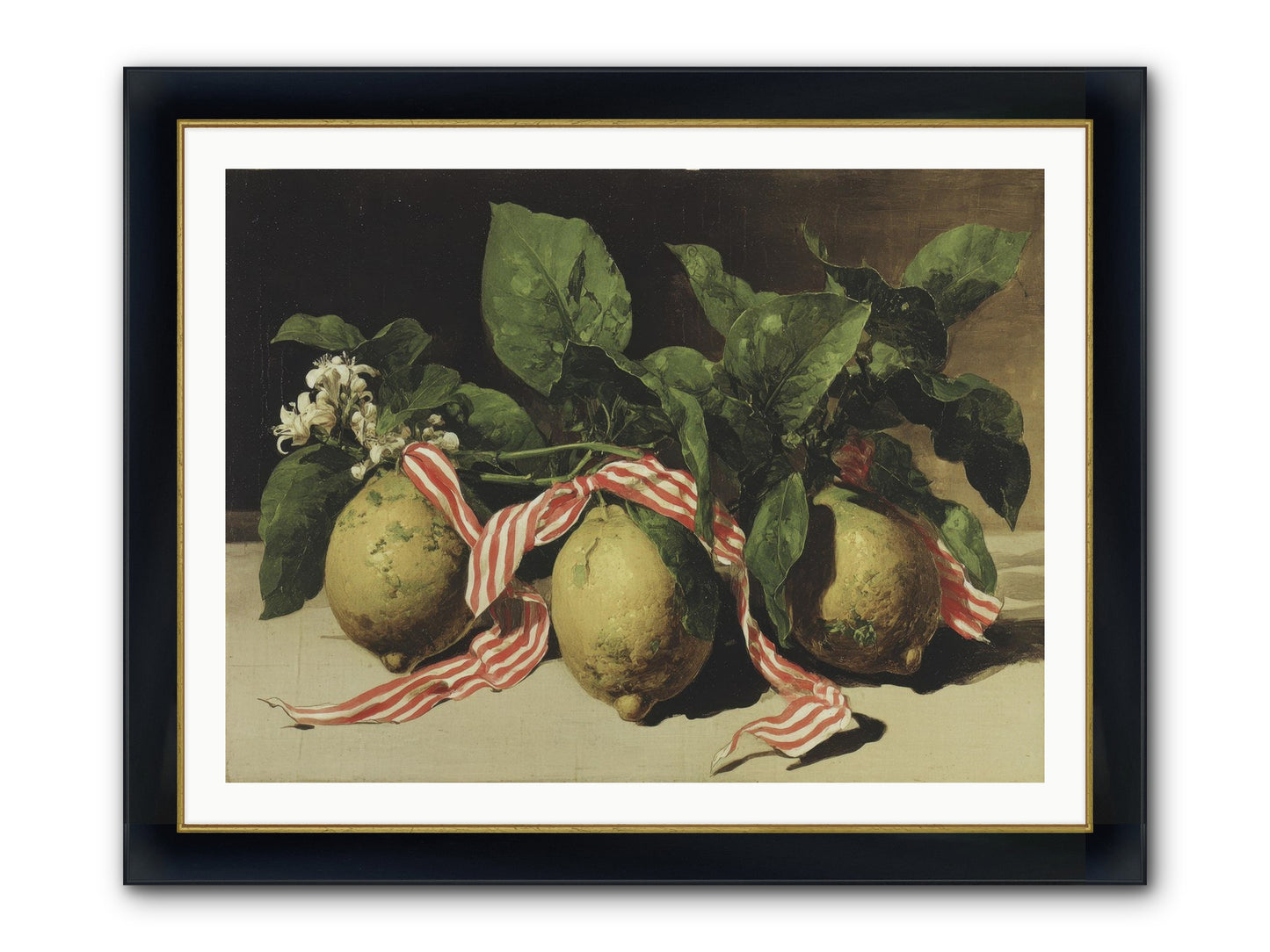 Moonlight At Mallow House Framed Print - Wide Black w/Gold 40x30