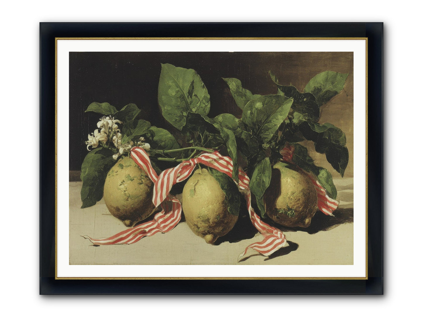 Moonlight At Mallow House Framed Print - Wide Black w/Gold 48x36