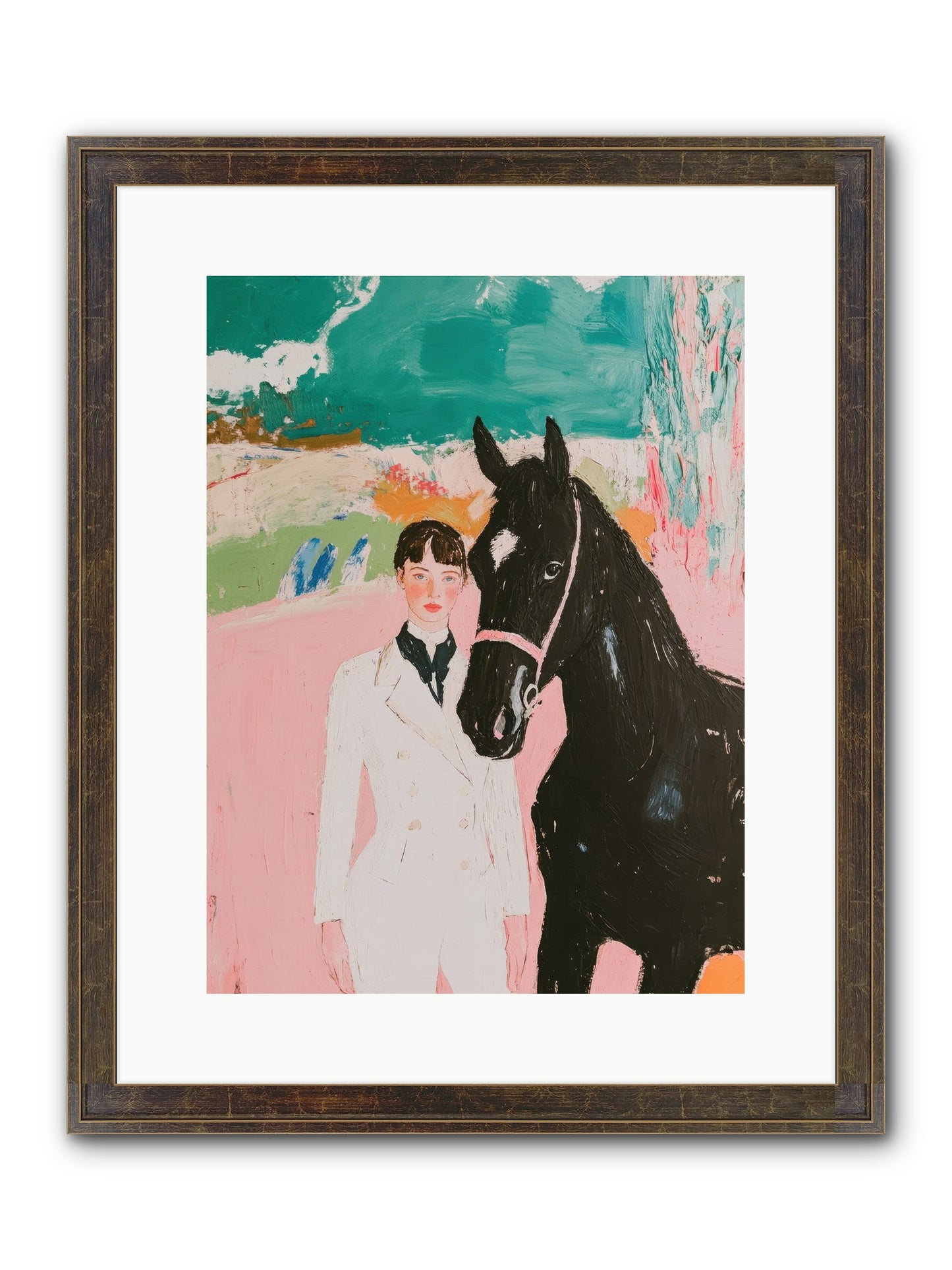 Moonlight Jumper Framed Print - Slimwoods Black/Gold 12x16