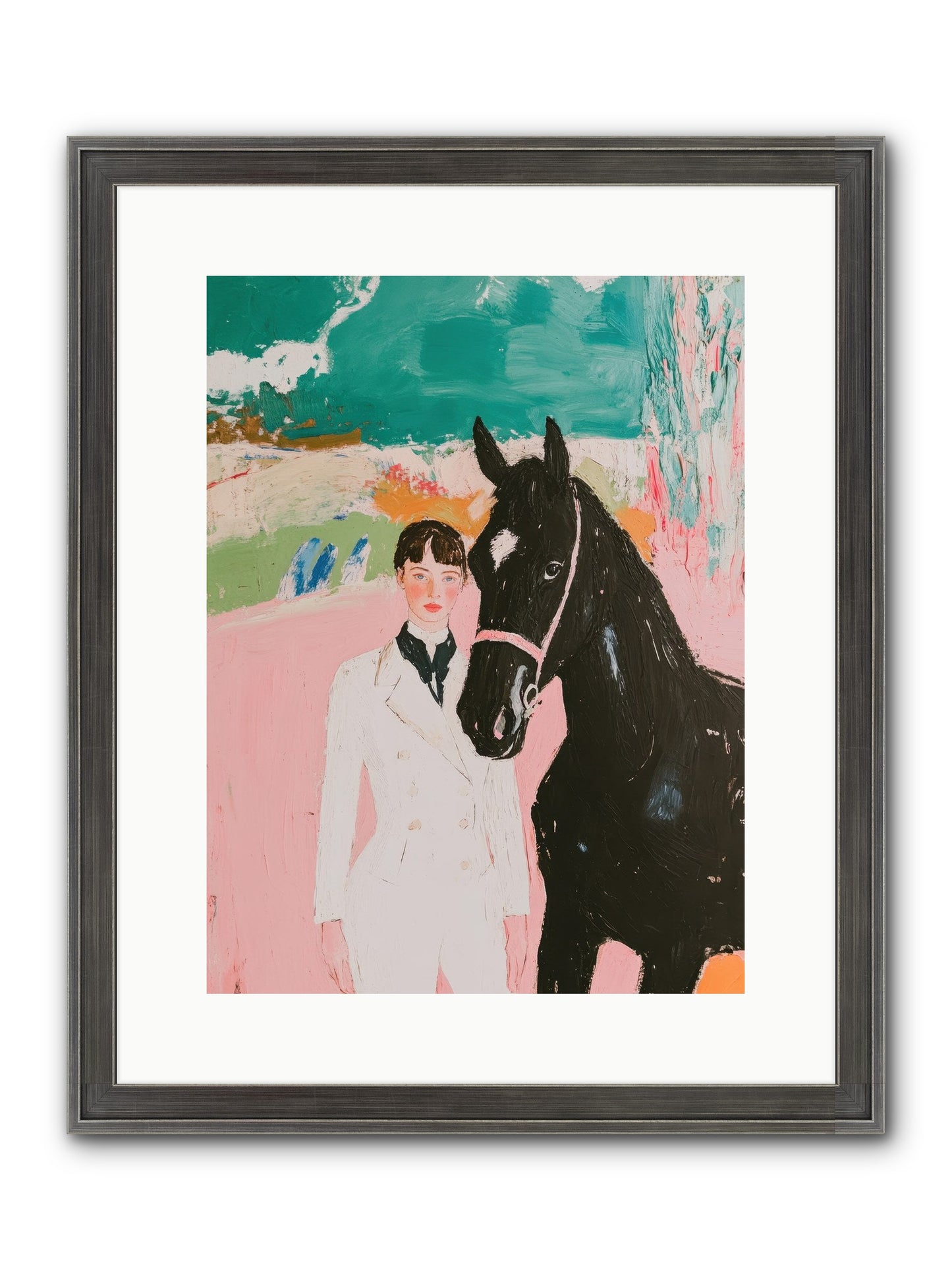 Moonlight Jumper Framed Print - Slimwoods Black/Silver 12x16