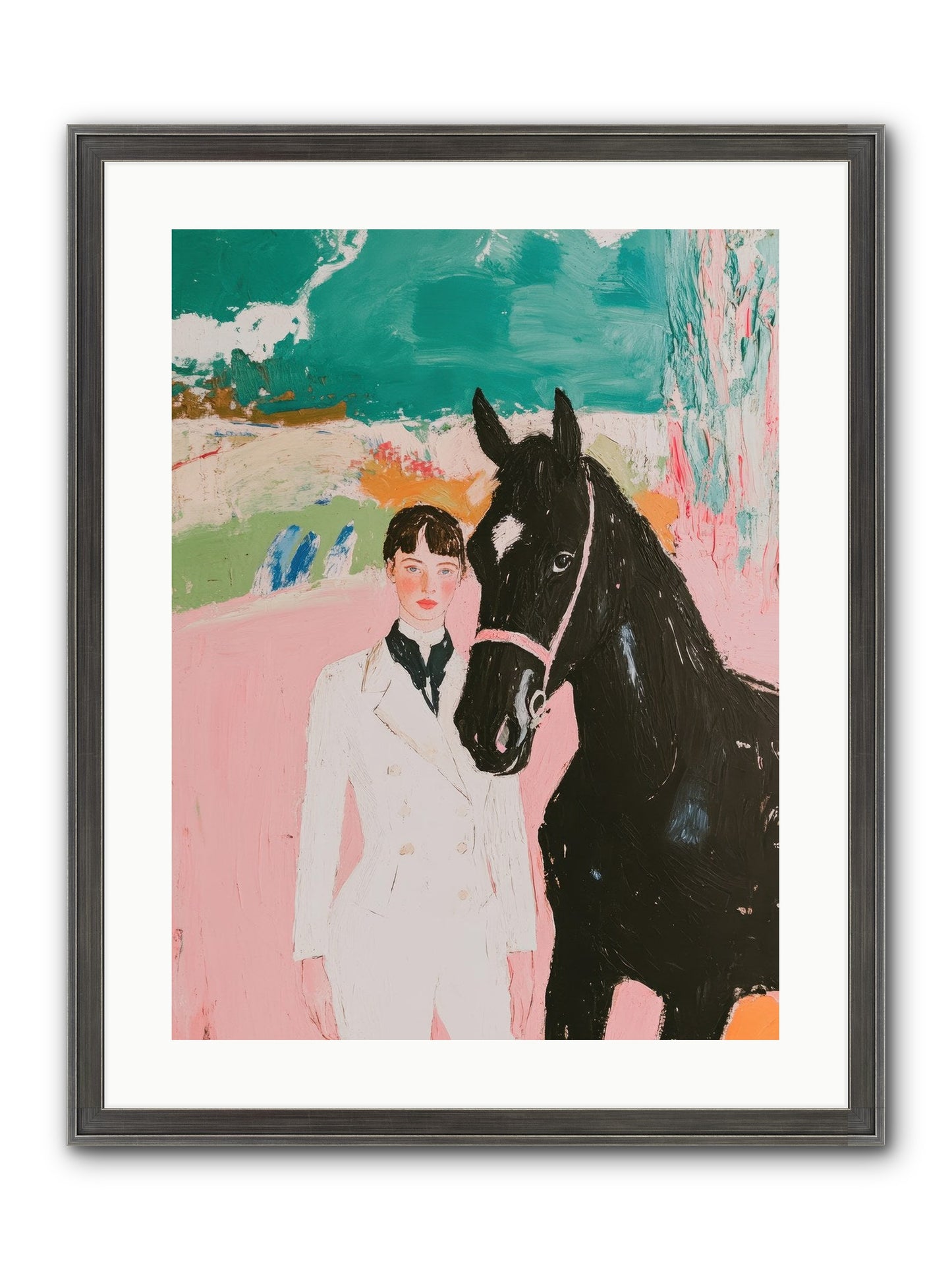 Moonlight Jumper Framed Print - Slimwoods Black/Silver 18x24