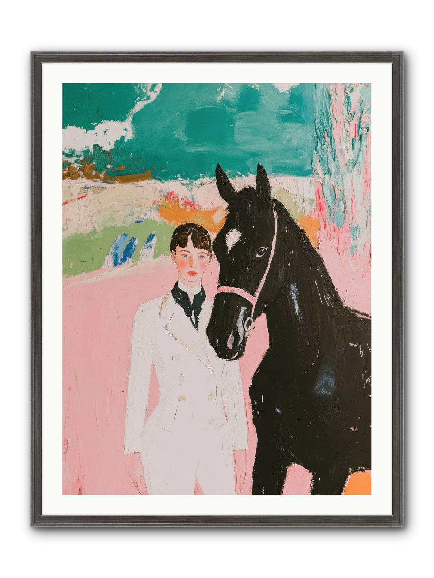 Moonlight Jumper Framed Print - Slimwoods Black/Silver 30x40
