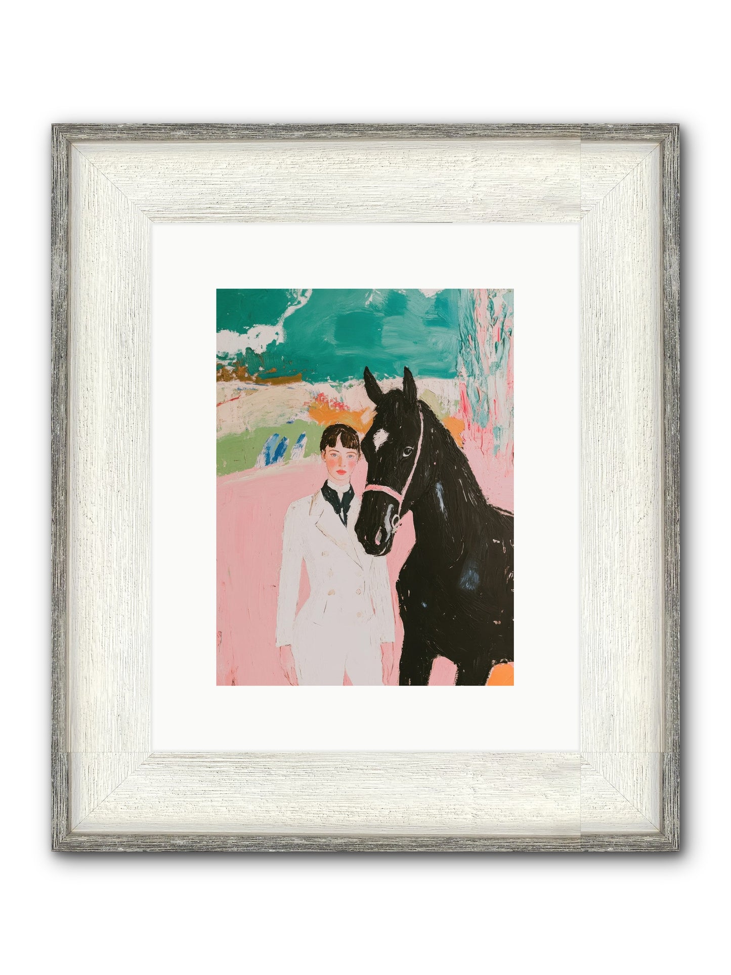 Moonlight Jumper Framed Print - Driftwood White 9x12