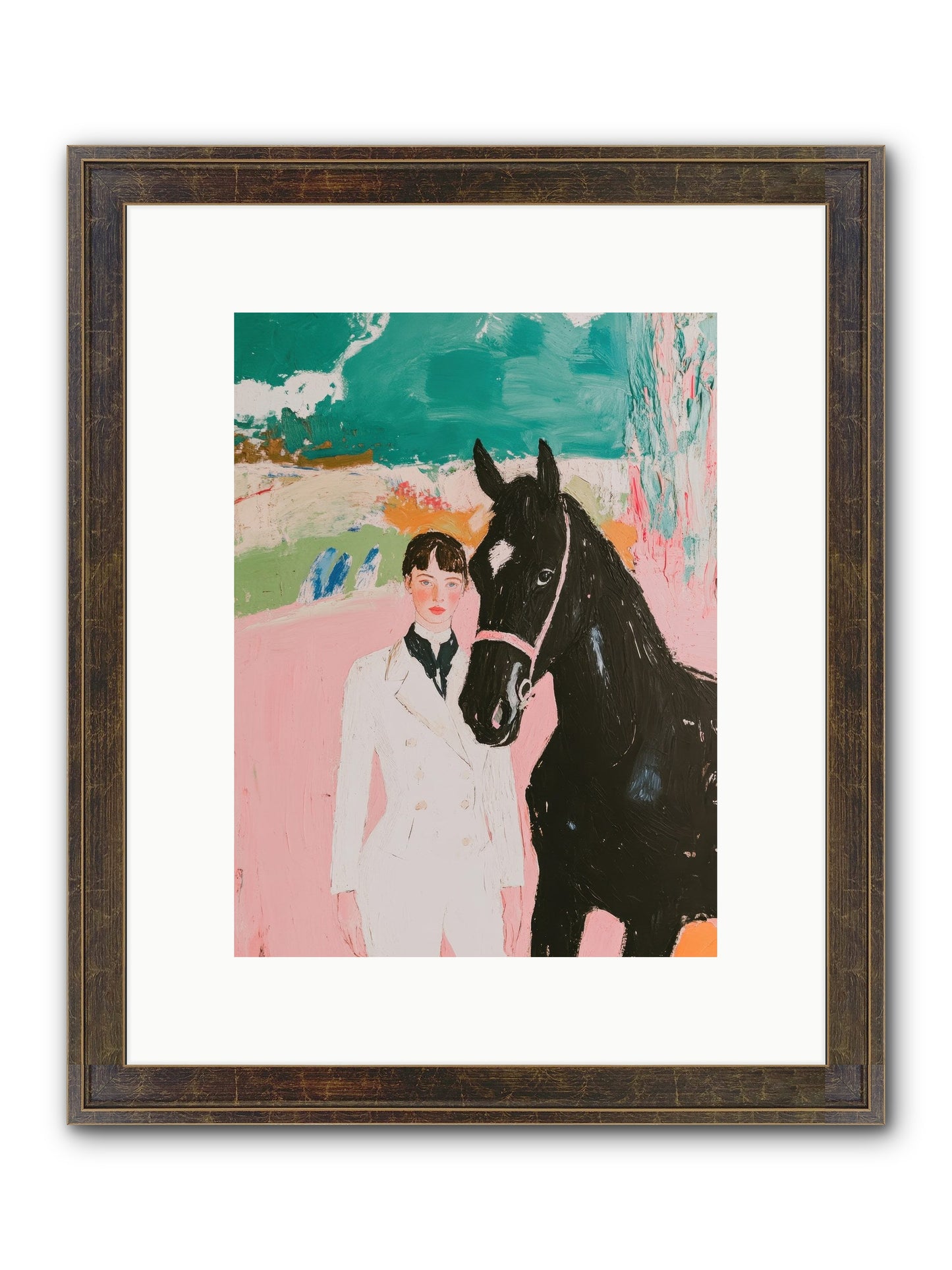 Moonlight Jumper Framed Print - Slimwoods Black/Gold 9x12