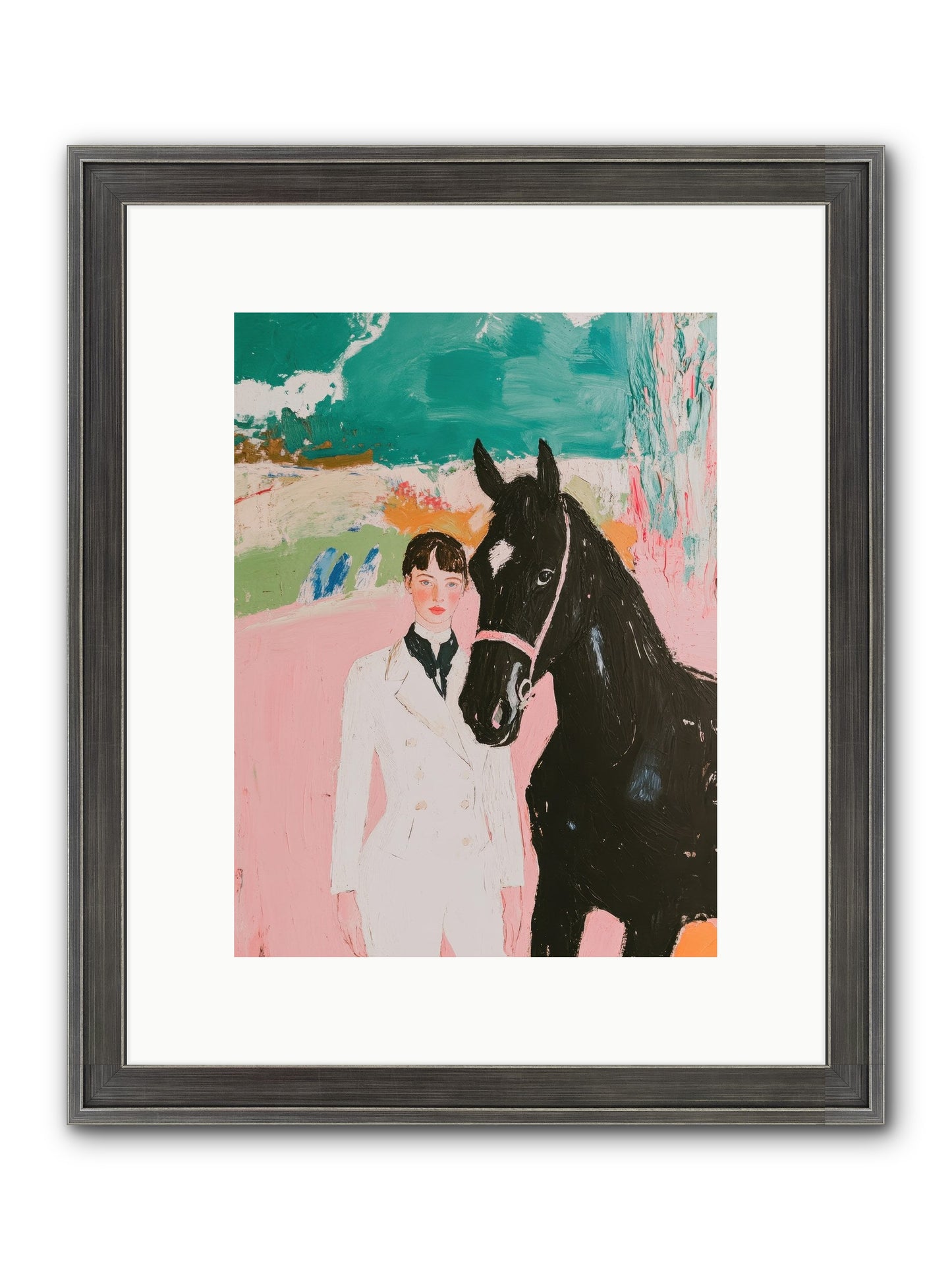 Moonlight Jumper Framed Print - Slimwoods Black/Silver 9x12